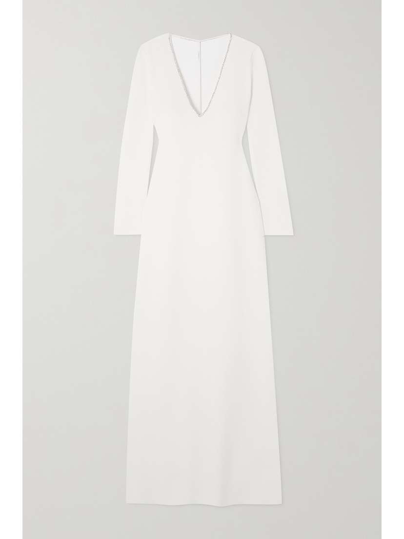 Galvan Andromeda Open-back Embellished Stretch-knit Maxi Dress - x large