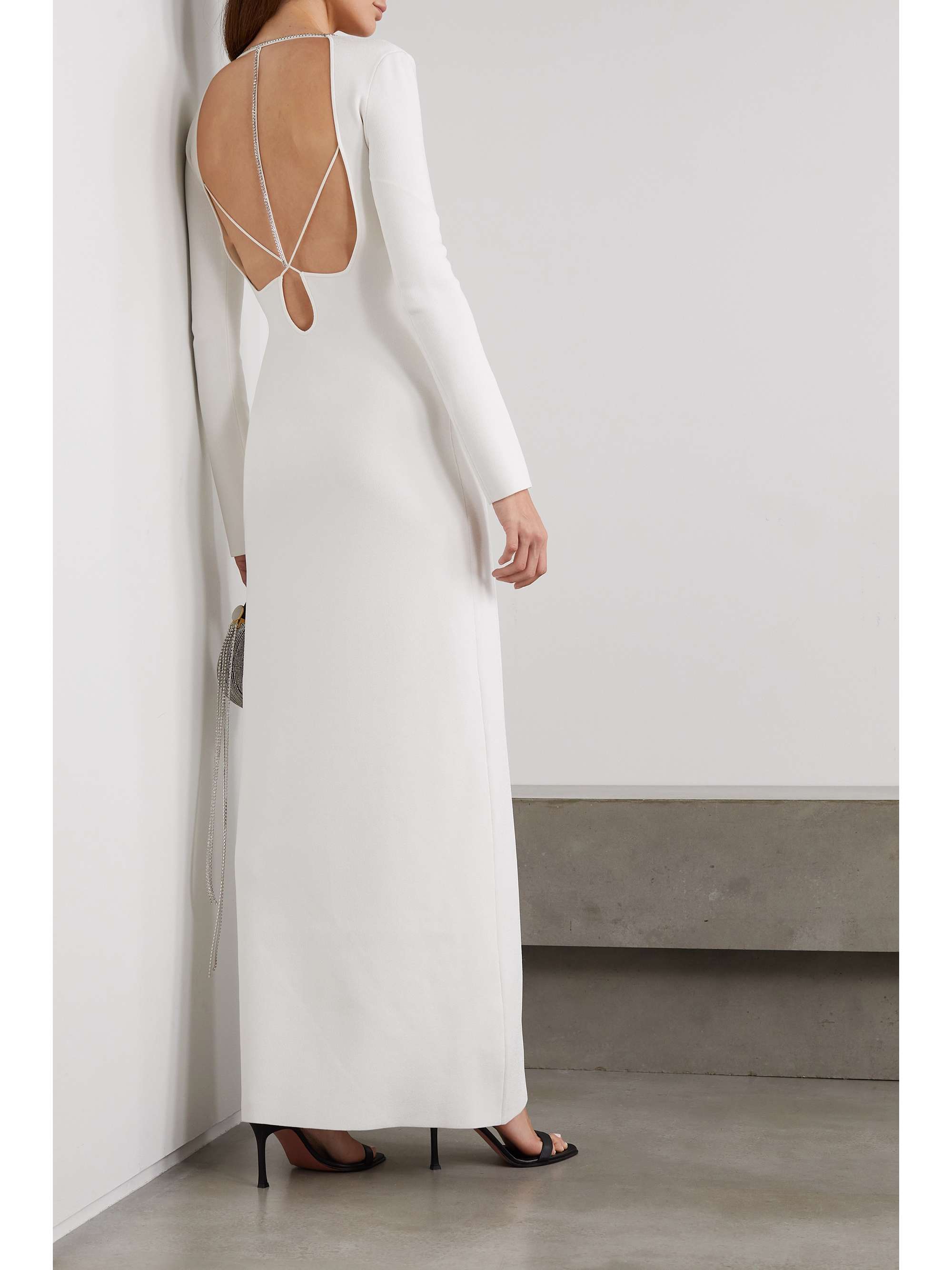 White Andromeda open-back embellished 