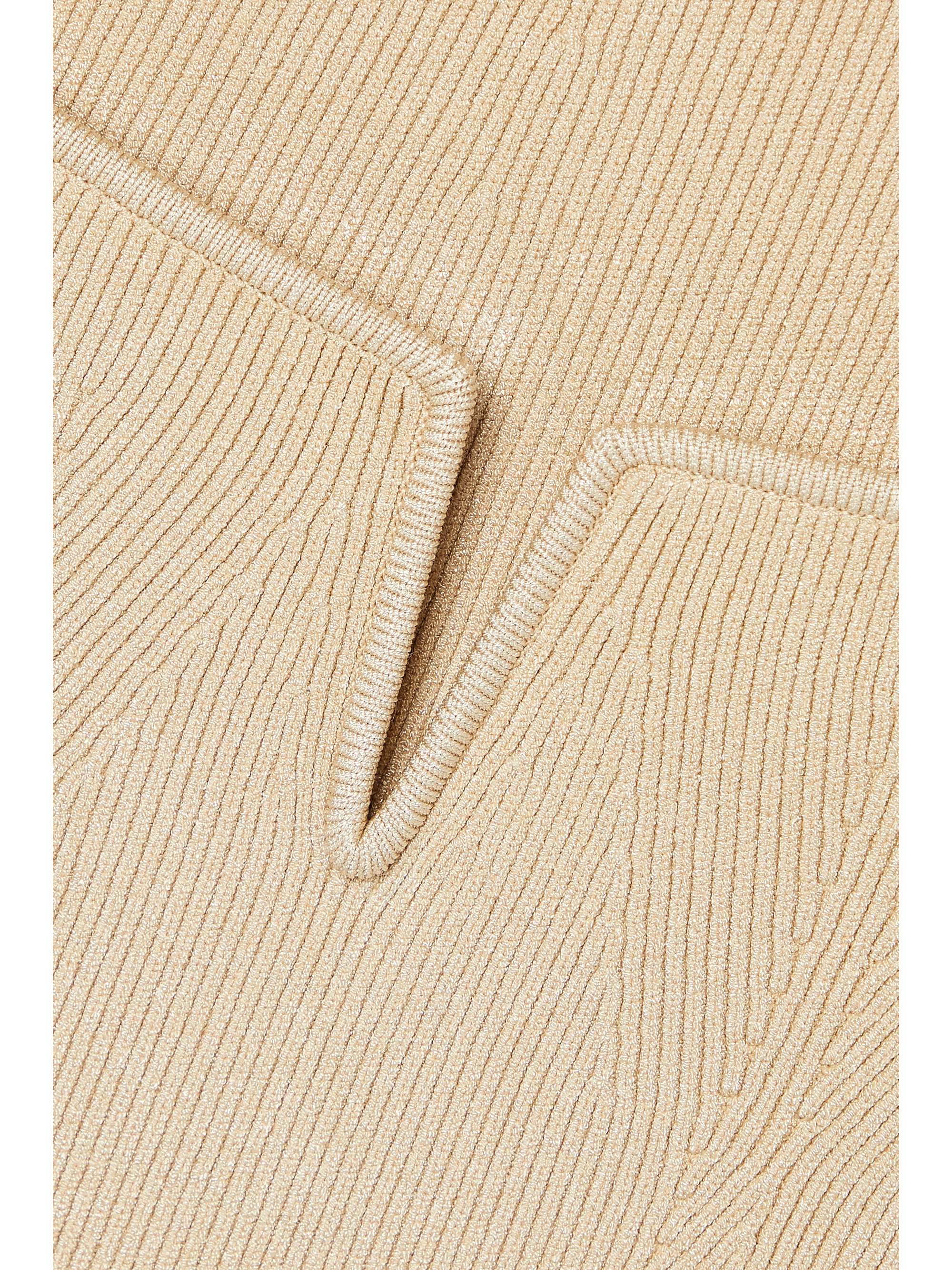 GALVAN Freya ribbed-knit midi dress