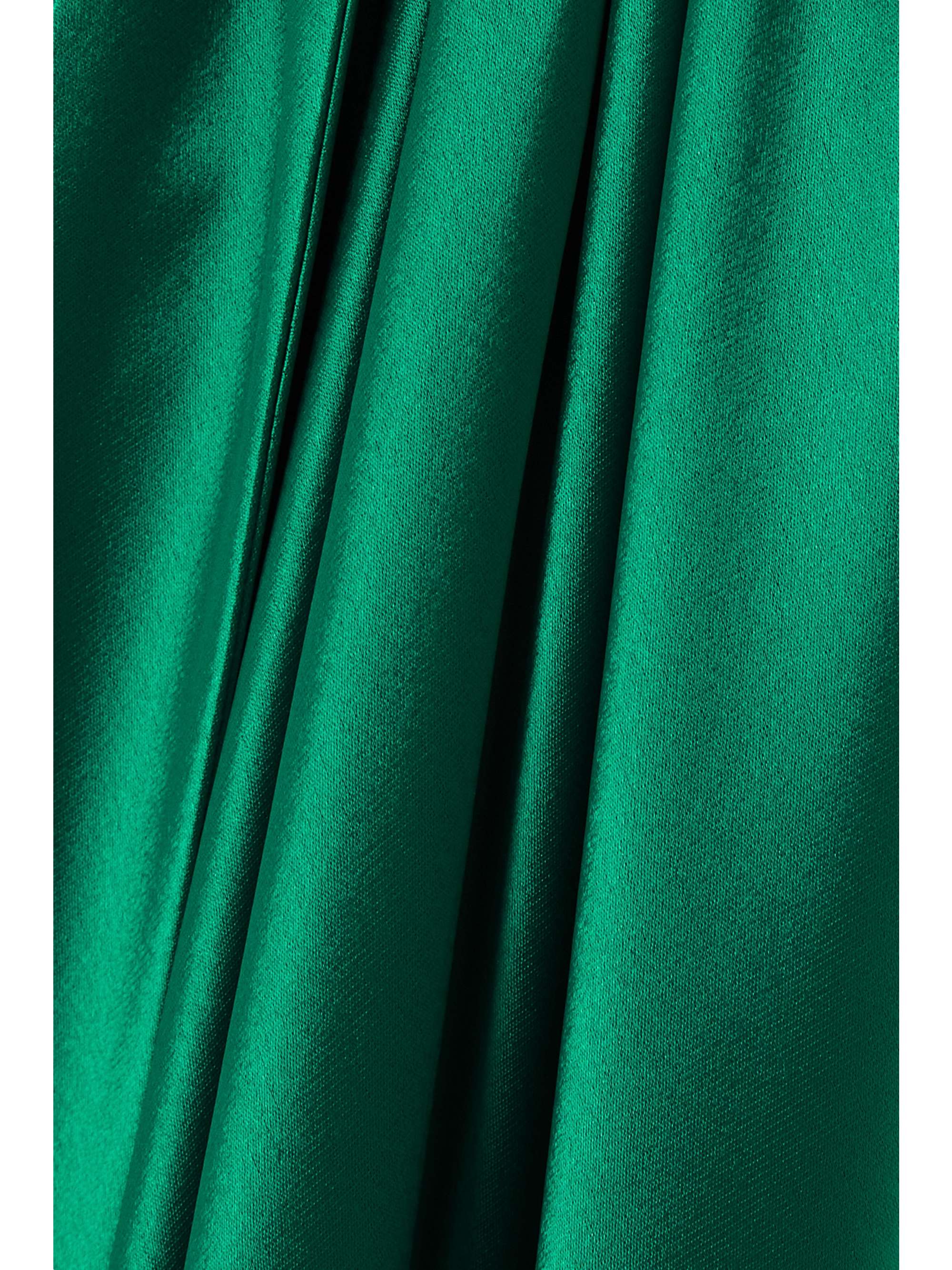 GALVAN Ushuaia satin halterneck gown