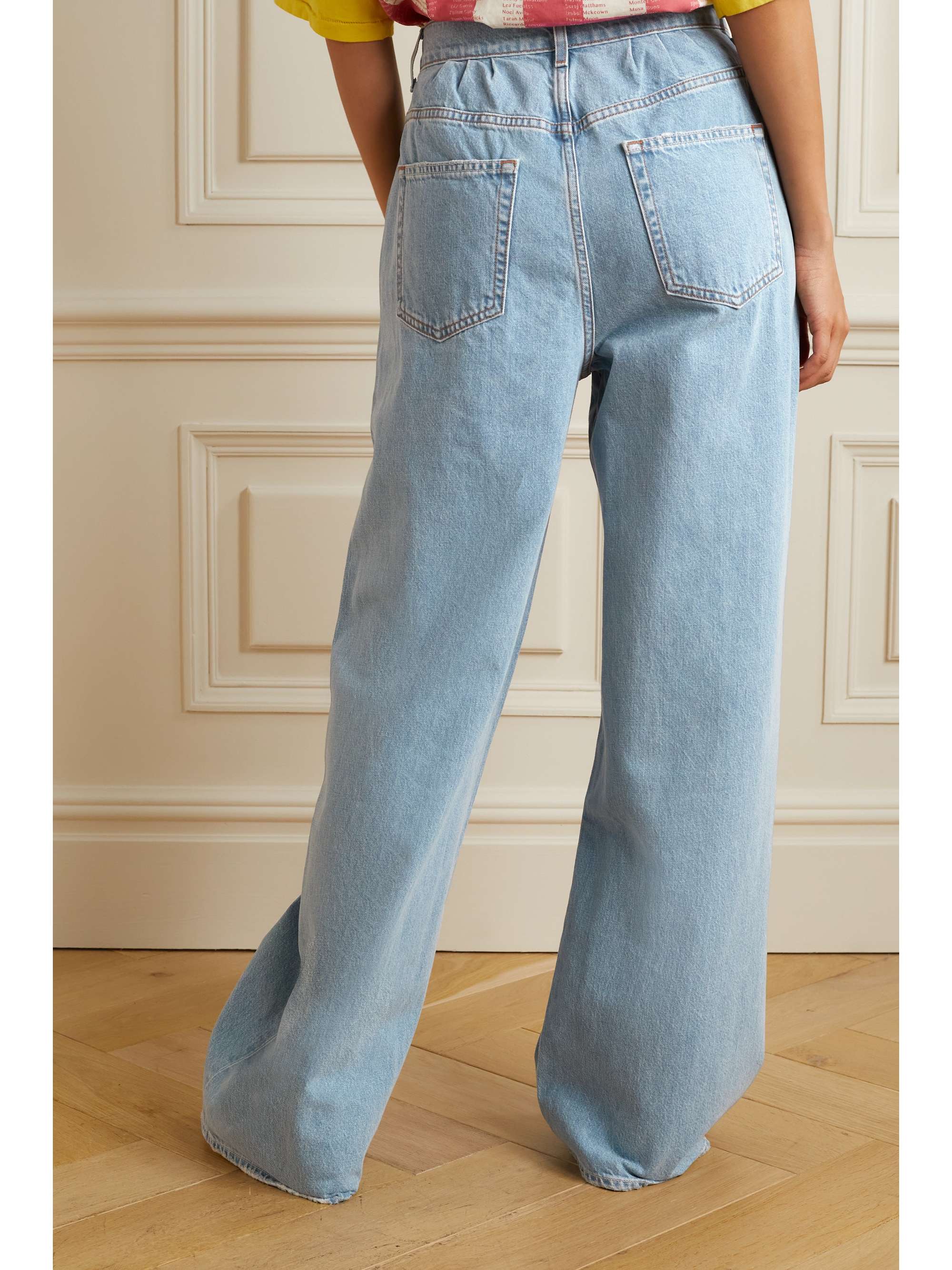 Light denim Chloe pleated high-rise 