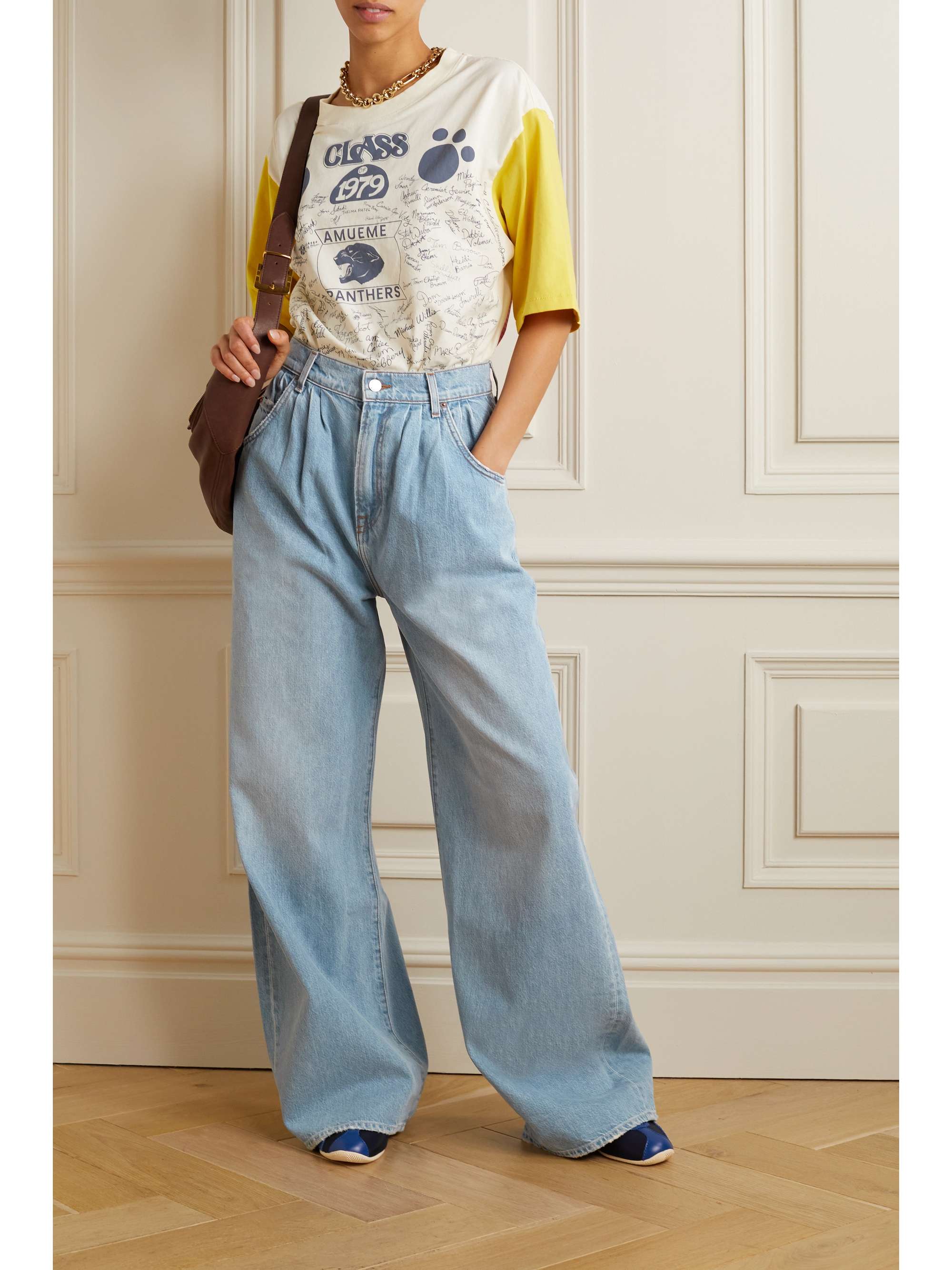 Light denim Chloe pleated high-rise 