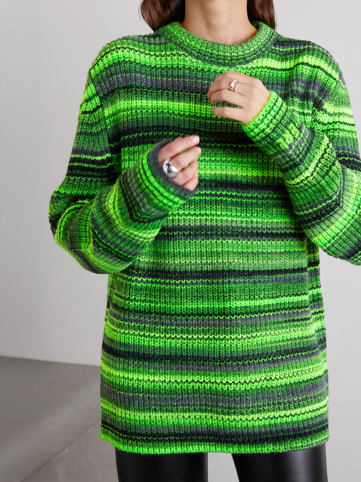 Striped Wool-Blend Sweater