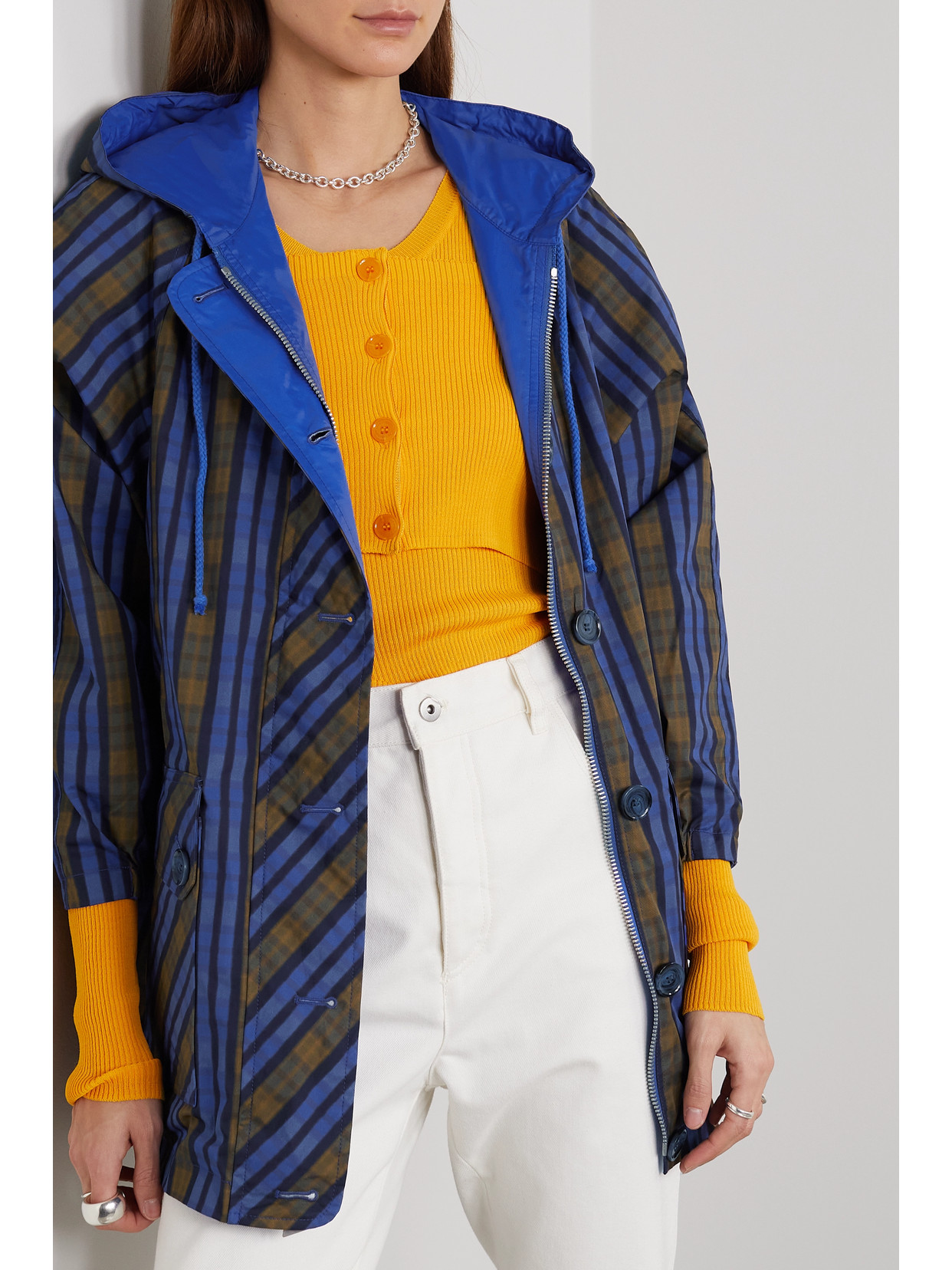 Erl Reversible Padded Shell Parka In Blue