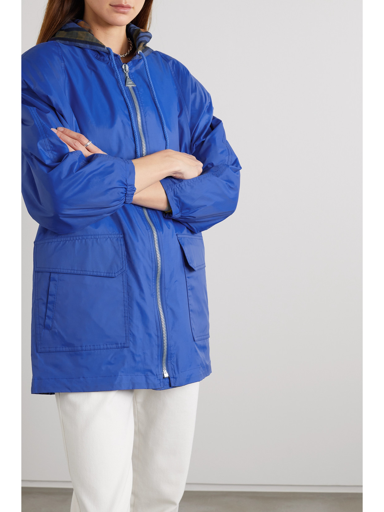 Erl Reversible Padded Shell Parka In Blue