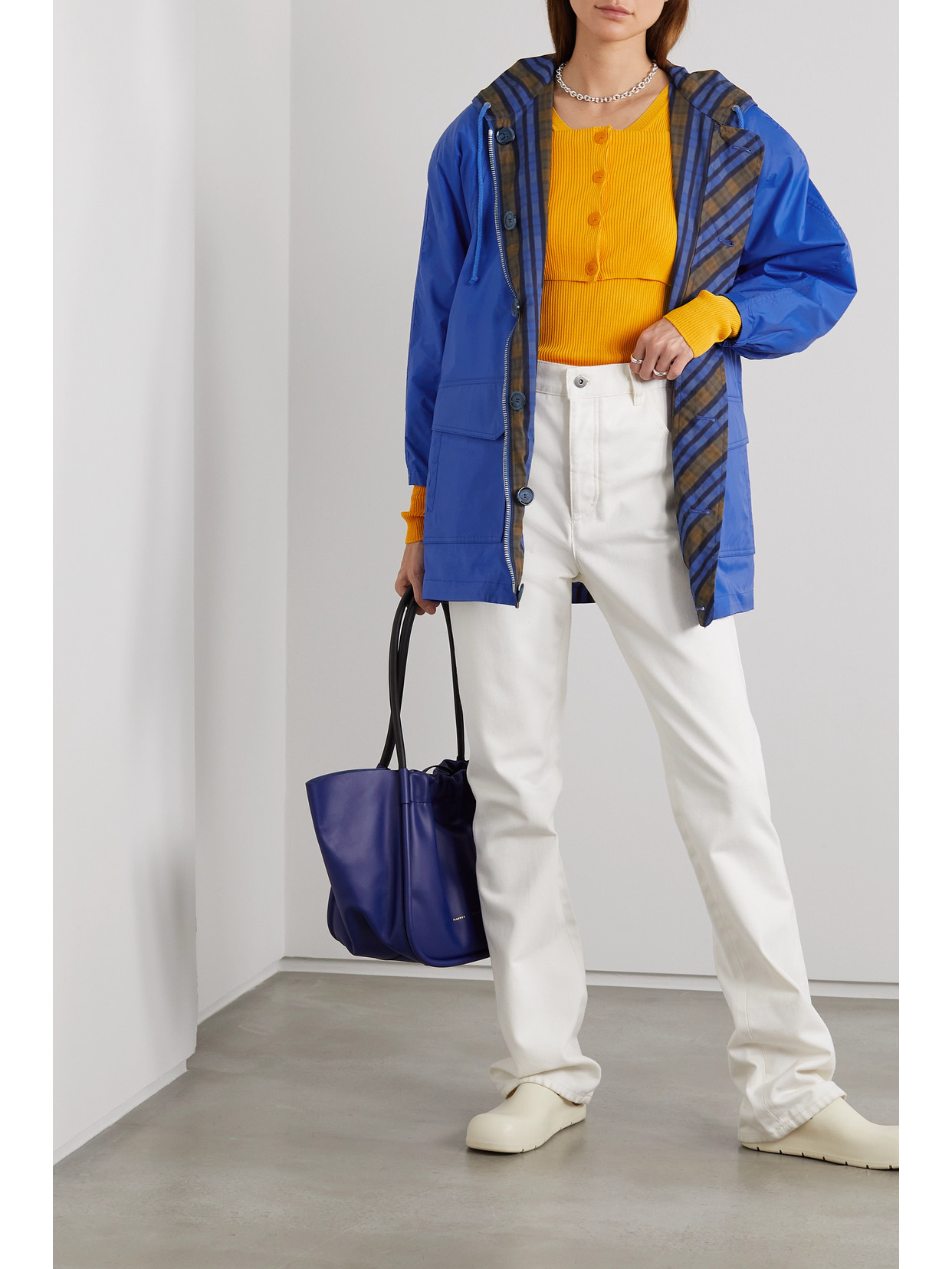 Erl Reversible Padded Shell Parka In Blue