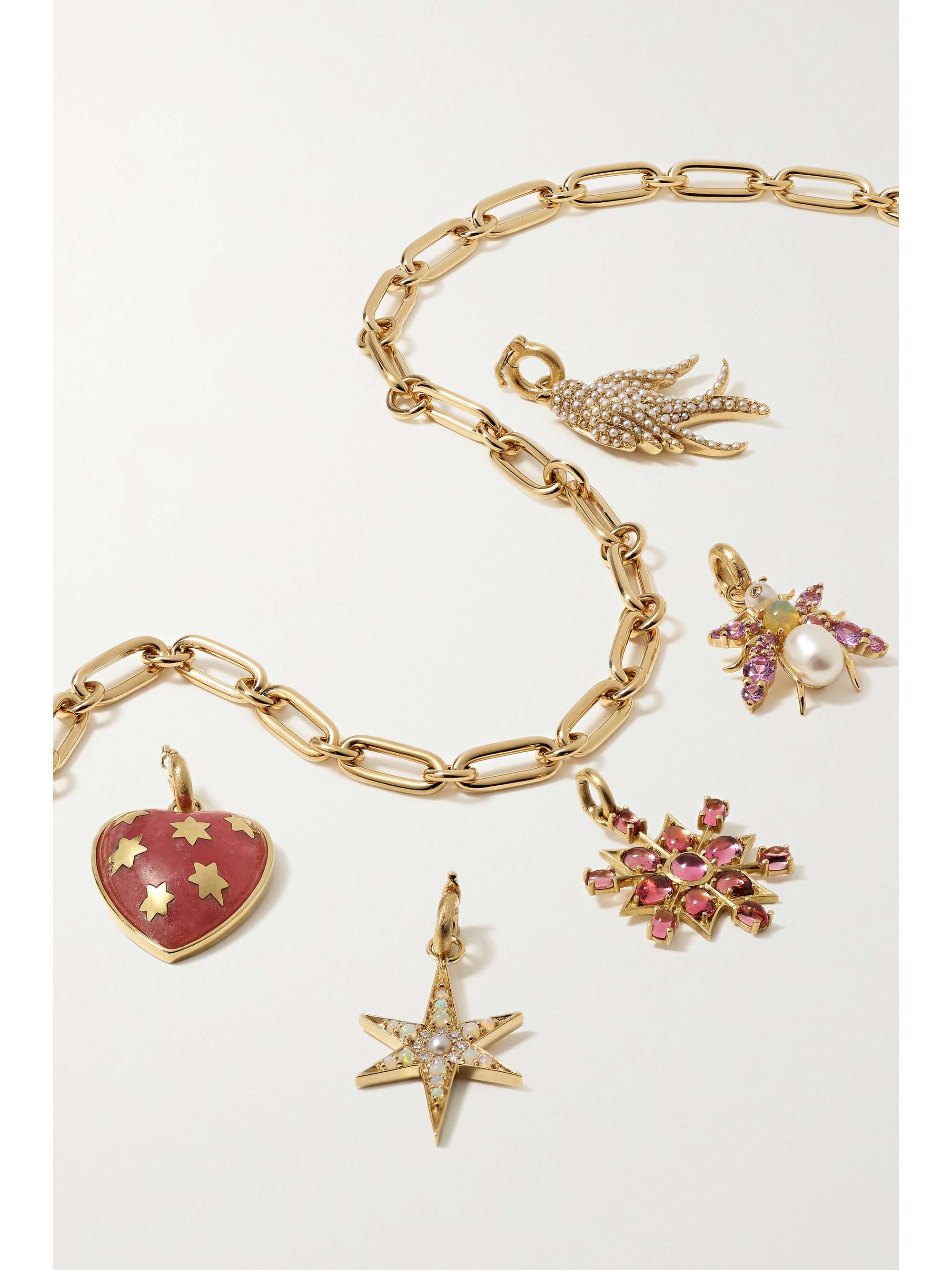 STORROW 14-karat gold multi-stone necklace