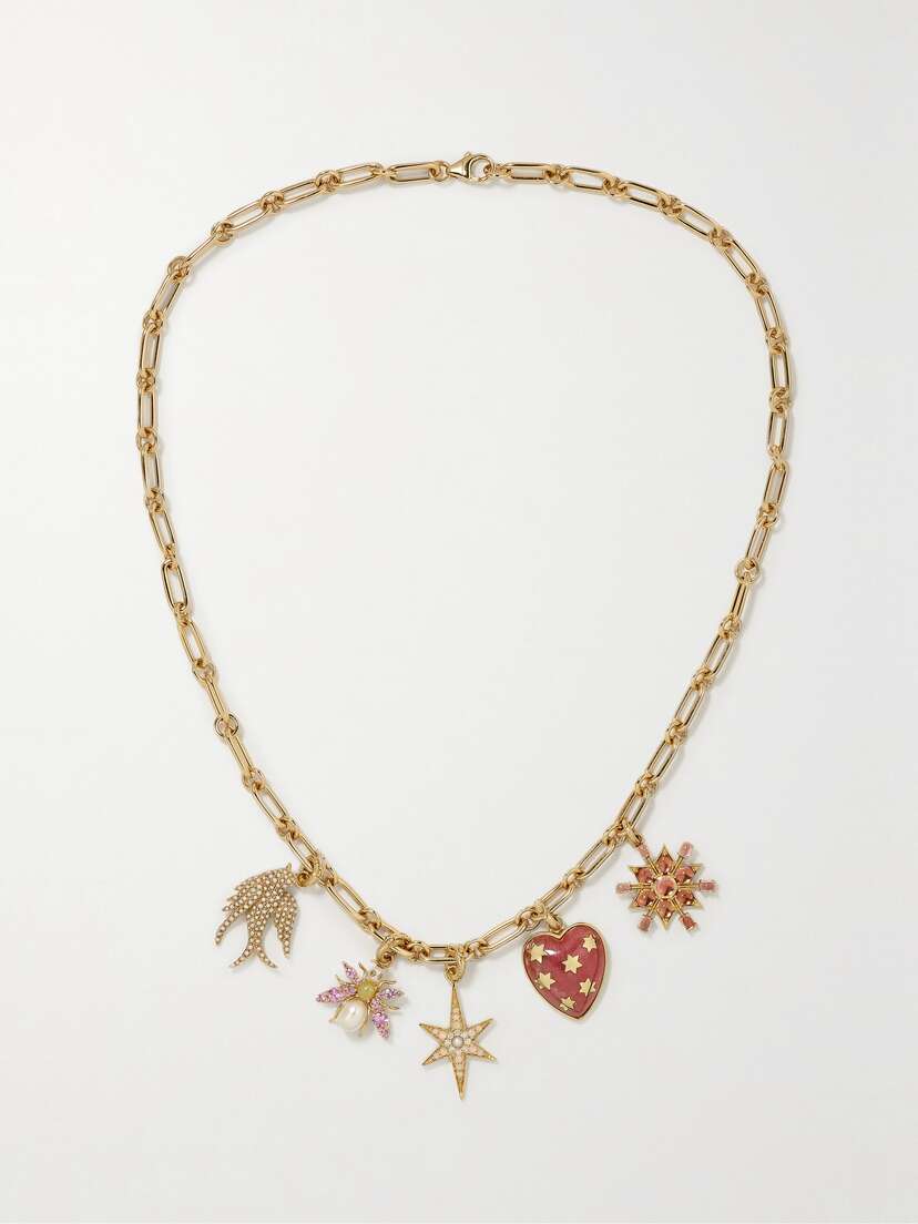 Storrow 14-karat Gold Multi-stone Necklace