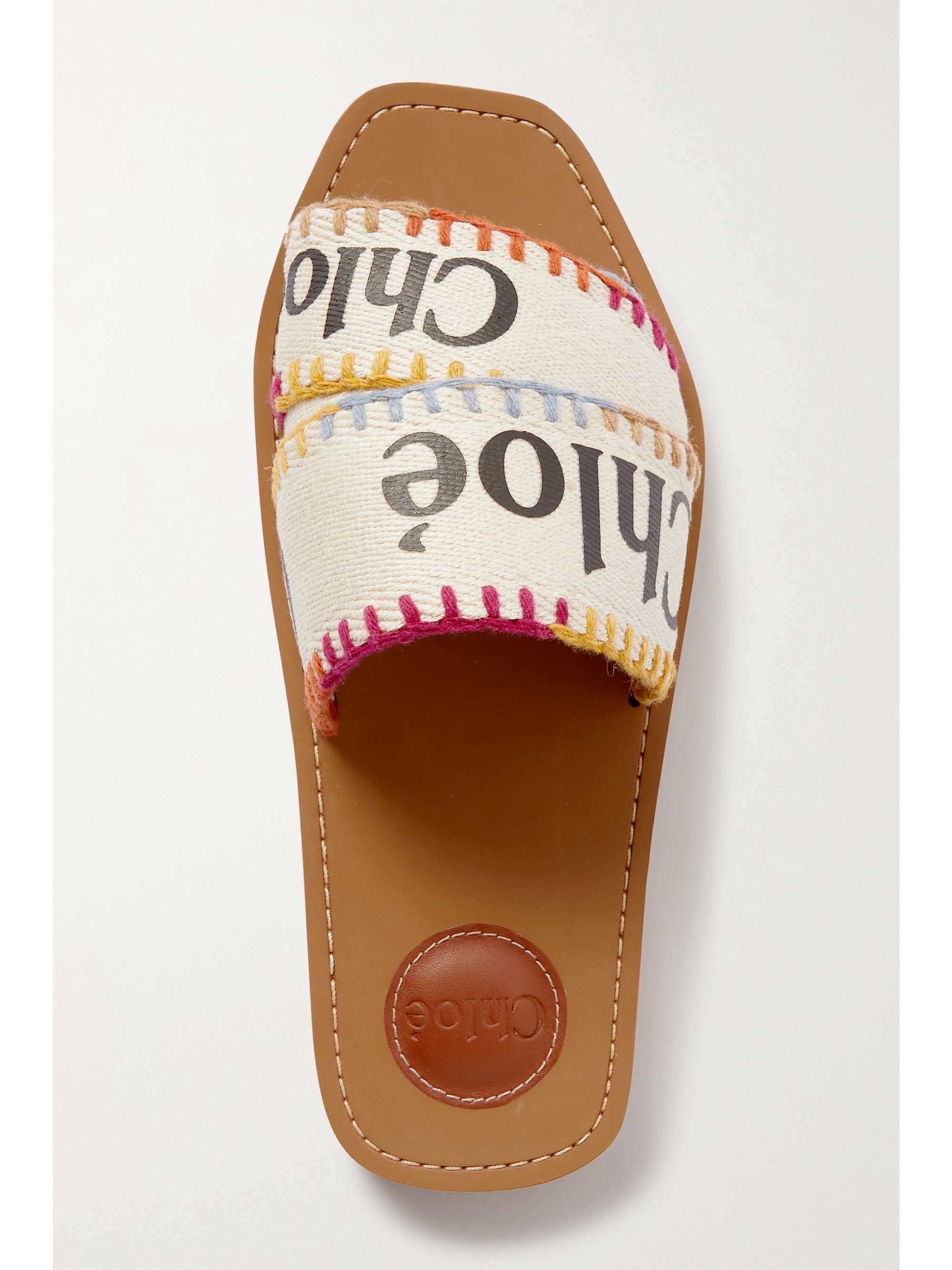 chloe woody slides white