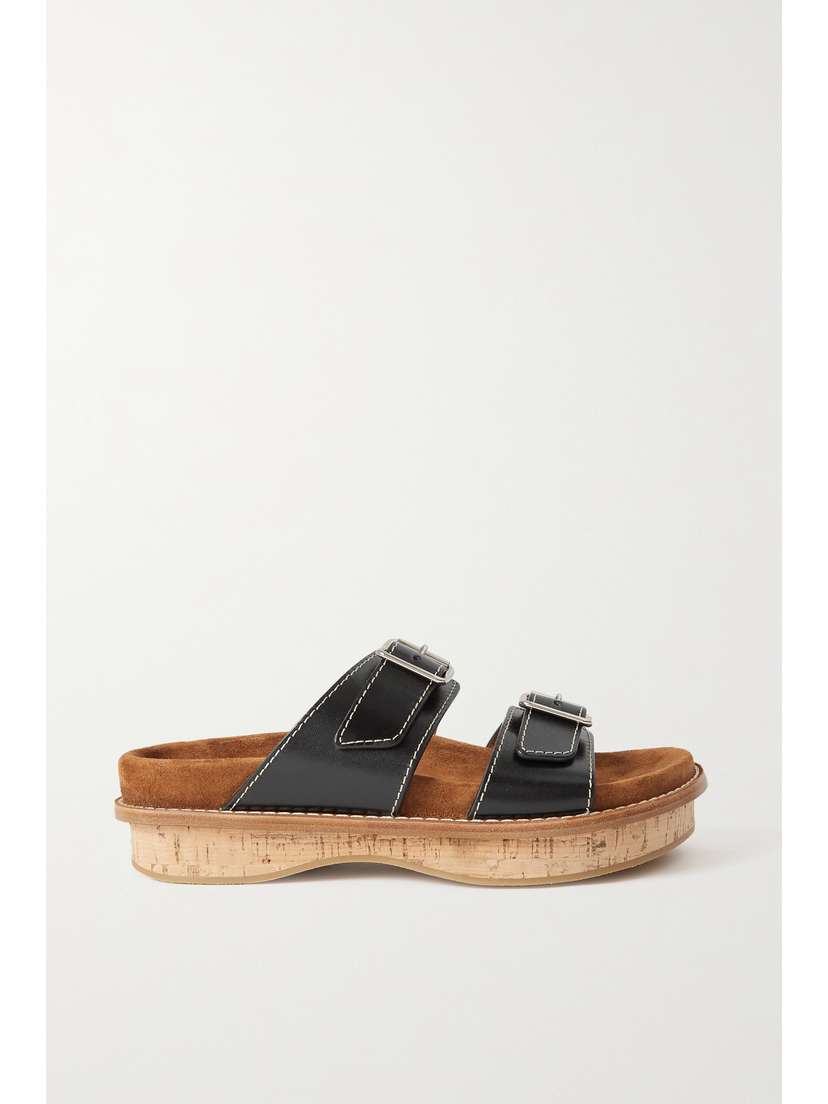Chloé Marah Topstitched Leather Sandals