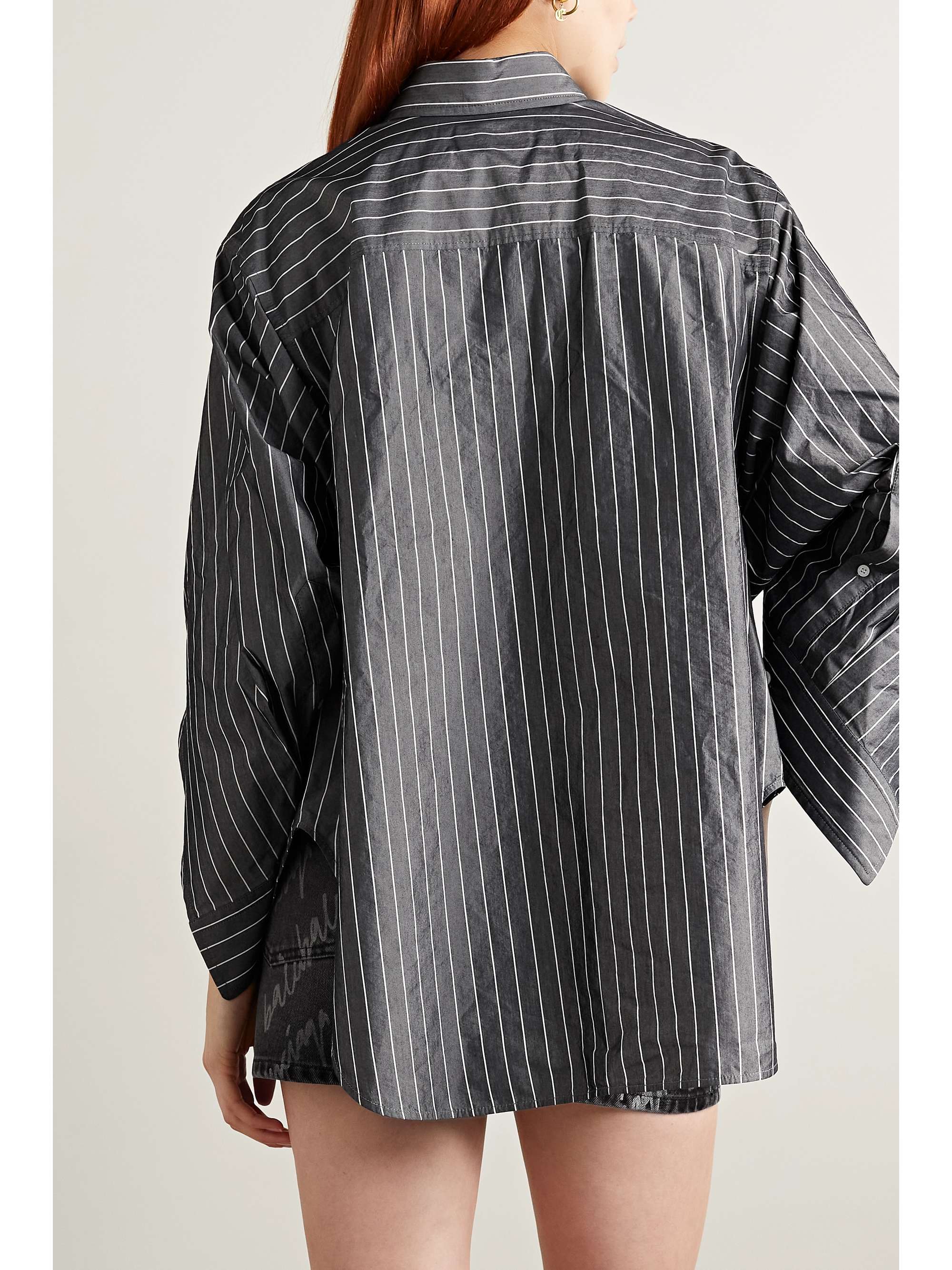 balenciaga oversized striped shirt