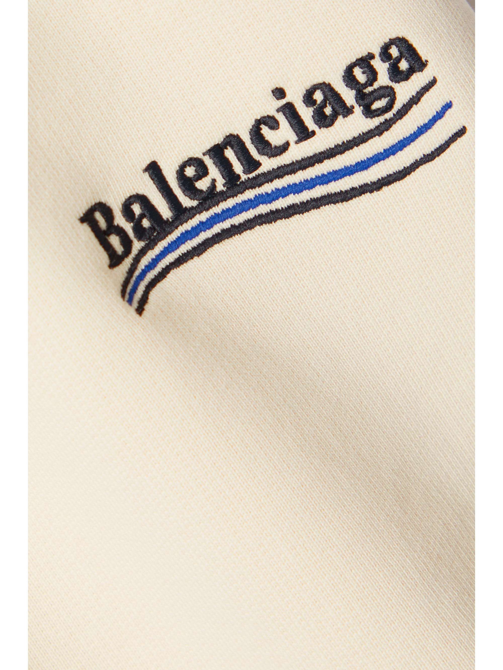 BALENCIAGA Embroidered cotton-jersey shorts