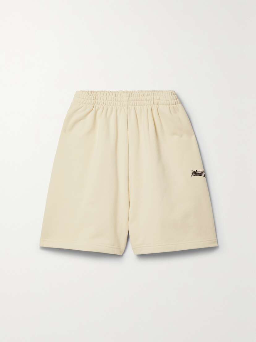 Balenciaga Embroidered Cotton-jersey Shorts