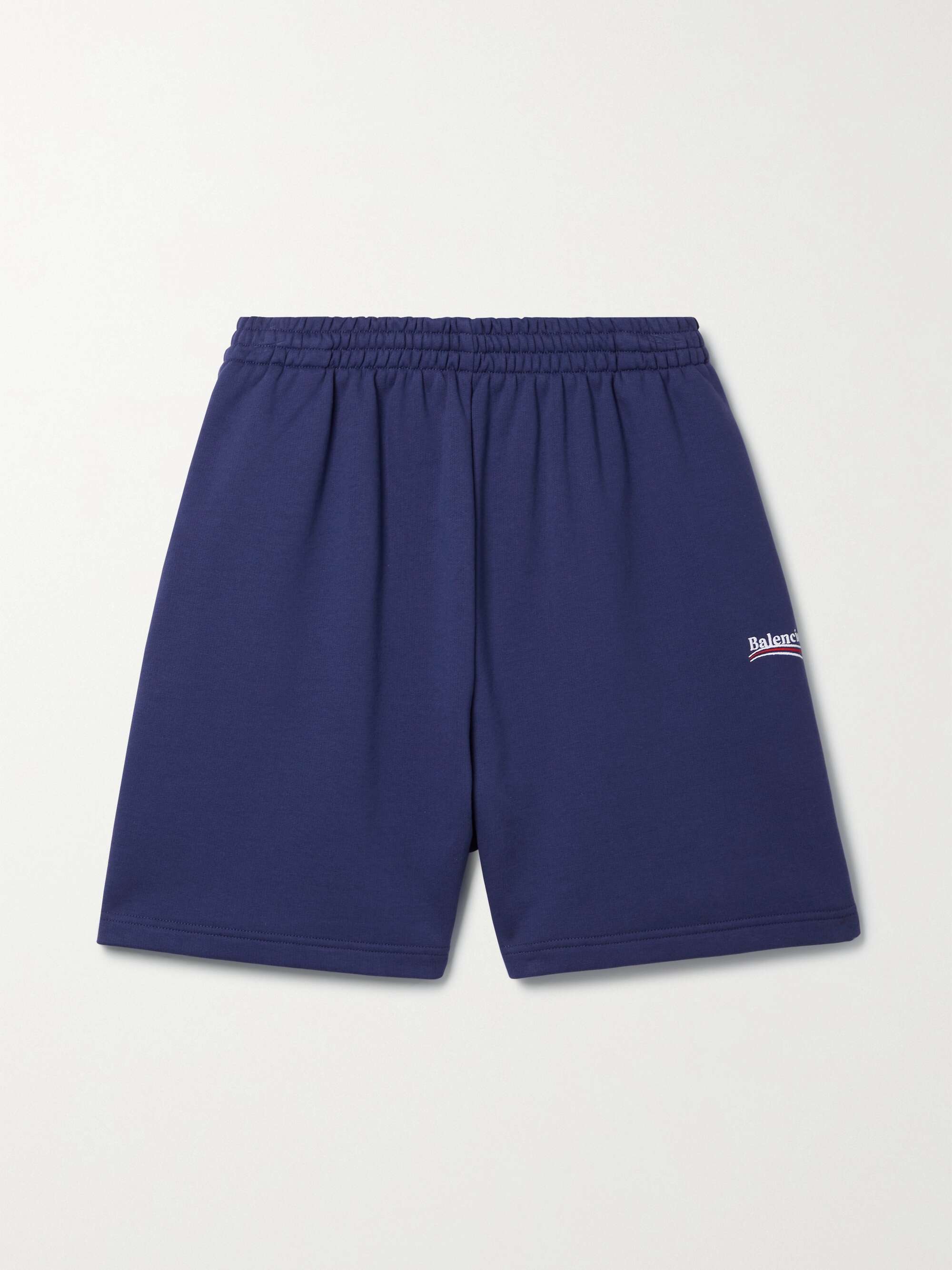 Embroidered cotton-jersey shorts