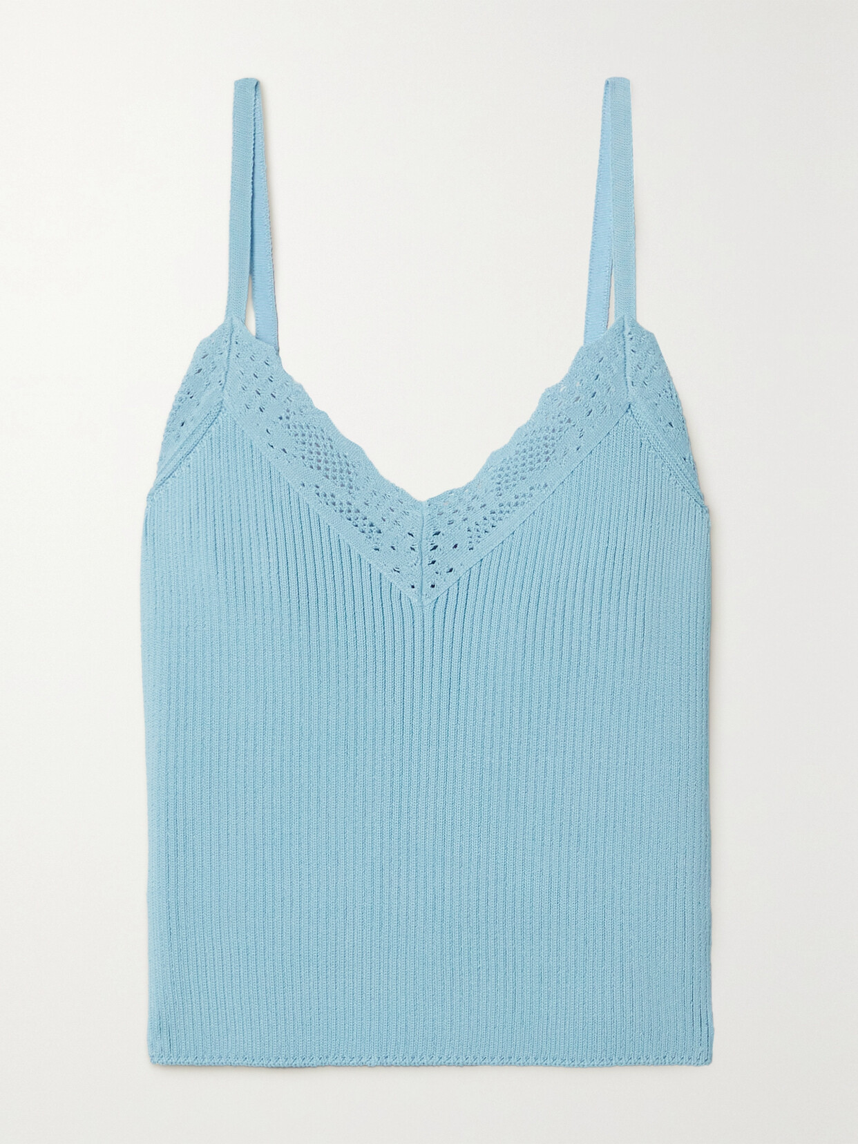 Balenciaga Ribbed-knit Camisole - Blue