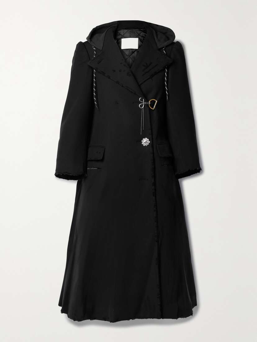 Balenciaga Diy Embellished Hooded Crinkled Stretch-twill Coat