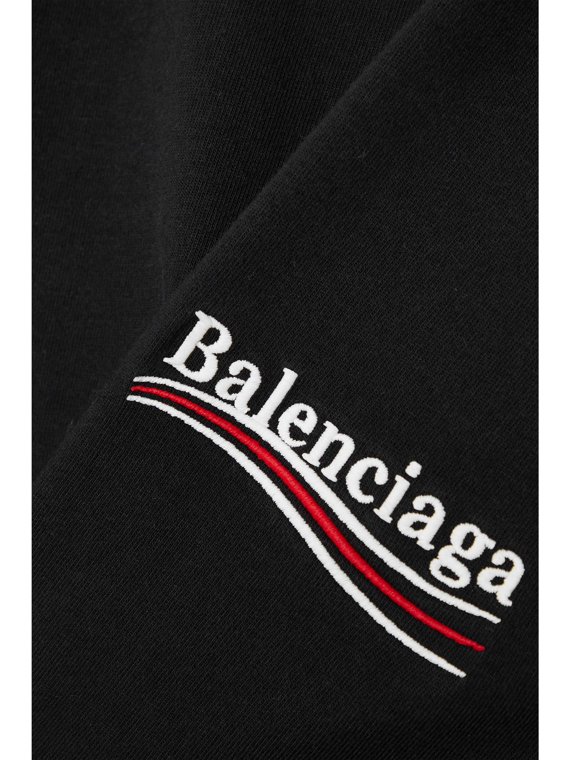 BALENCIAGA Embroidered cotton-jersey T-shirt