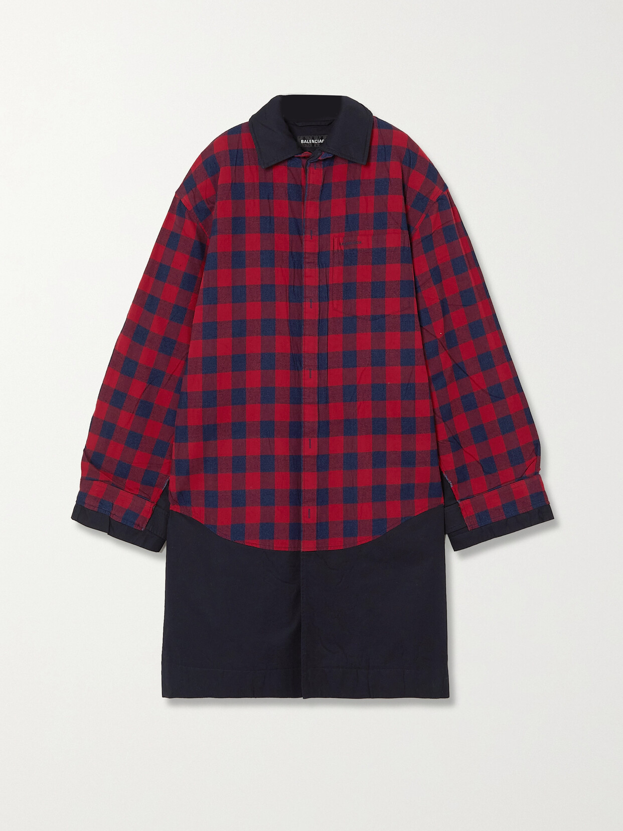 balenciaga padded flannel