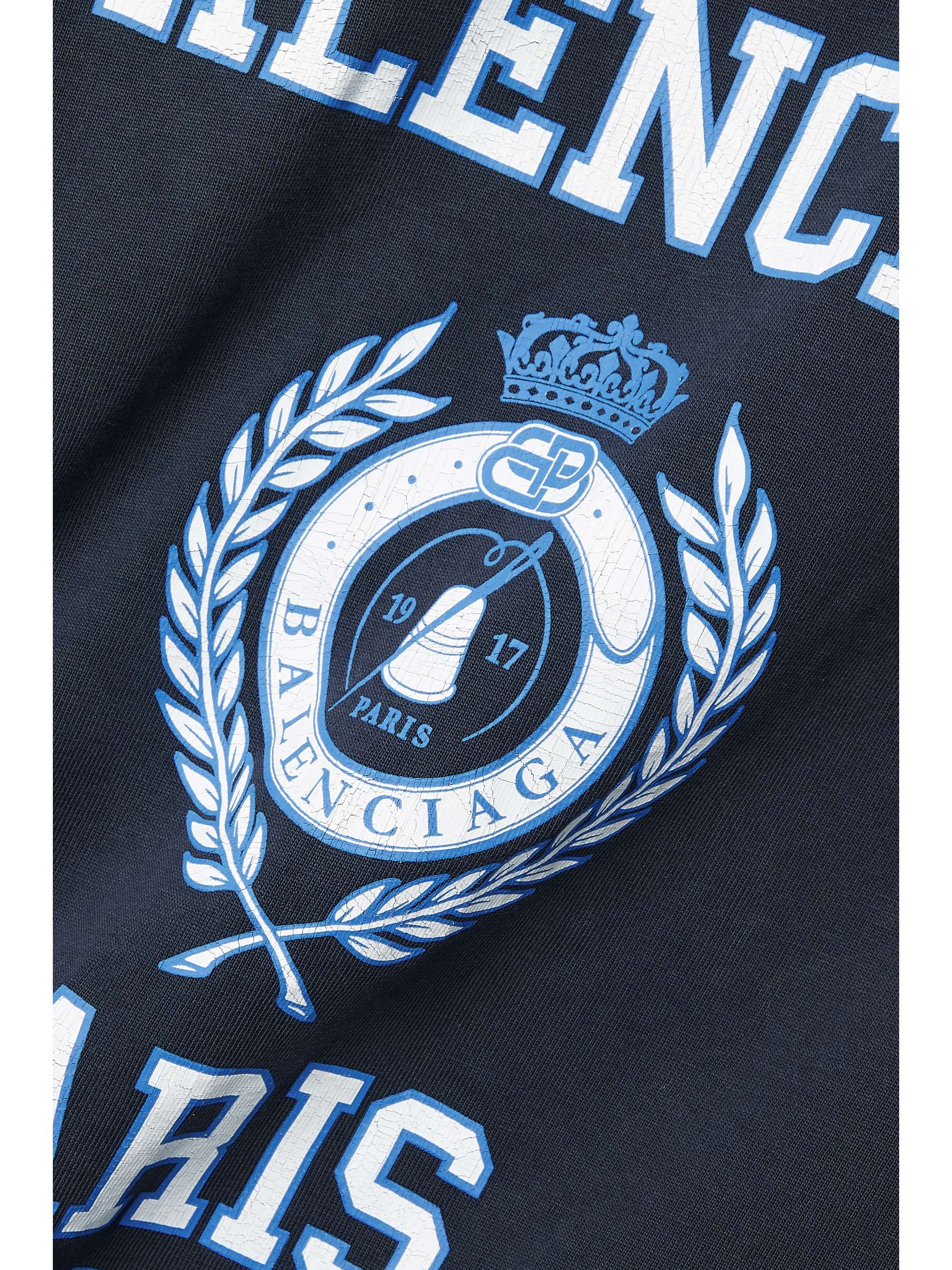 Blue Printed cotton-jersey T-shirt 