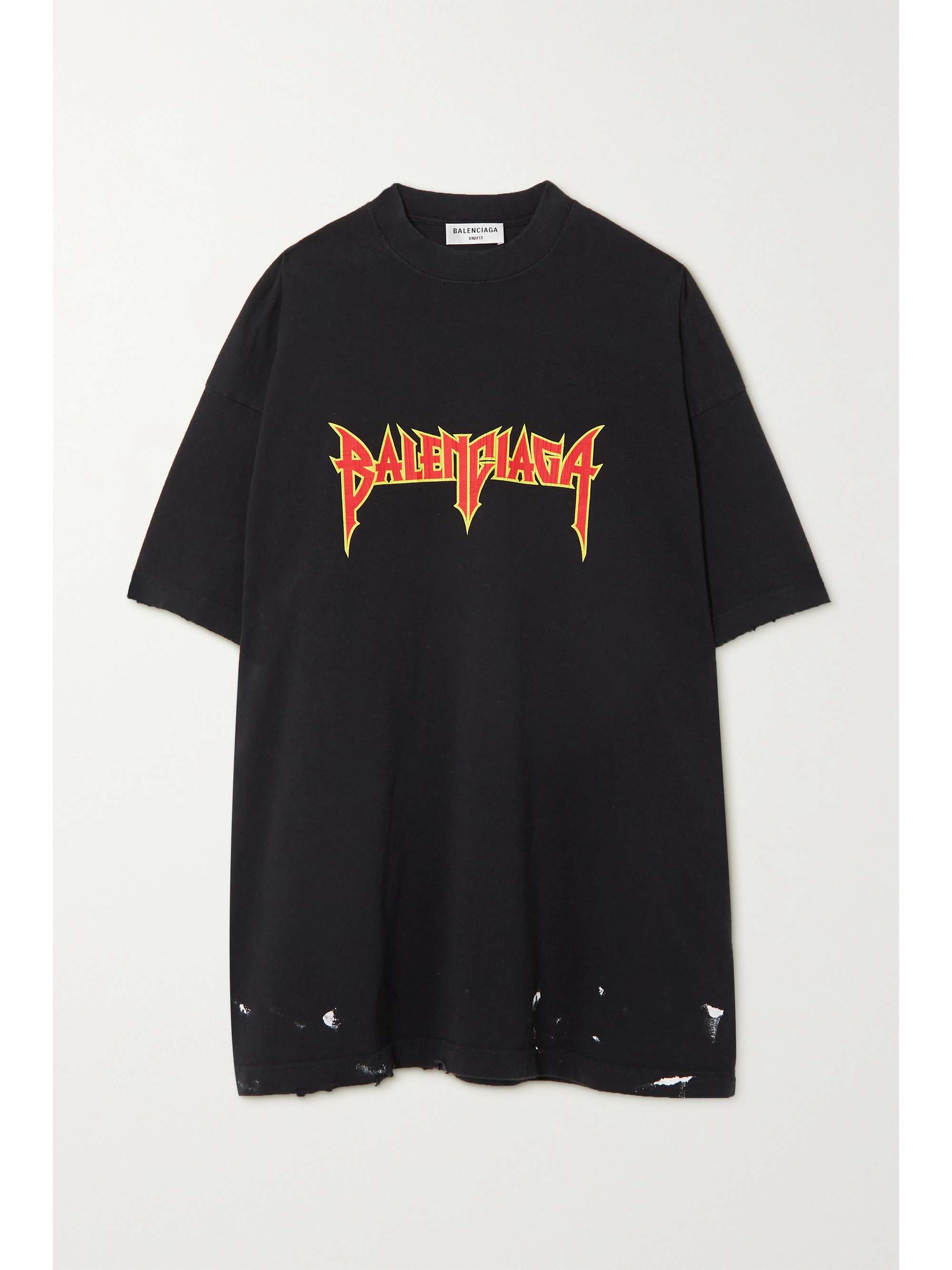 Black Oversized distressed printed 