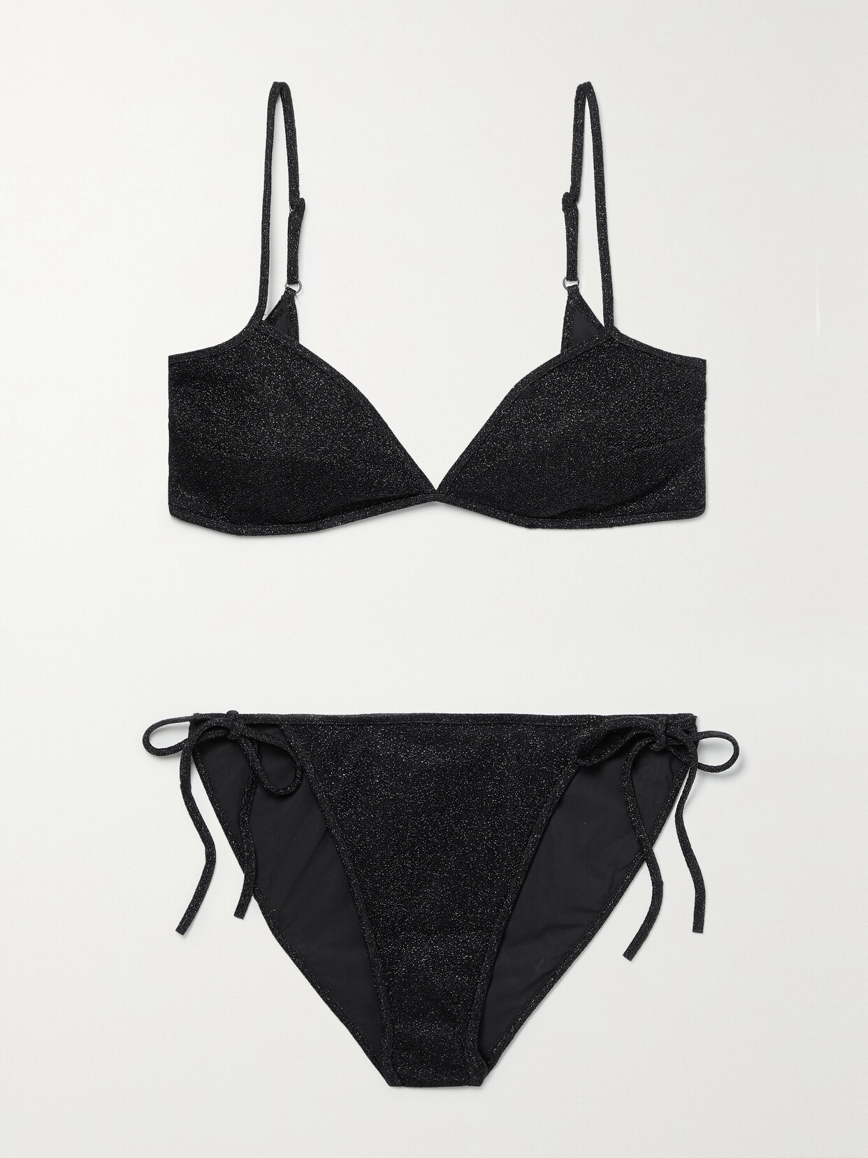 Balenciaga Metallic Stretch Bikini - Black