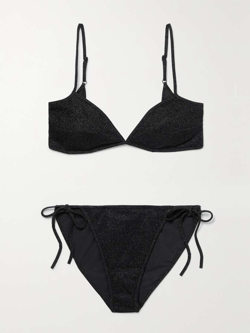 Balenciaga Metallic Stretch Bikini