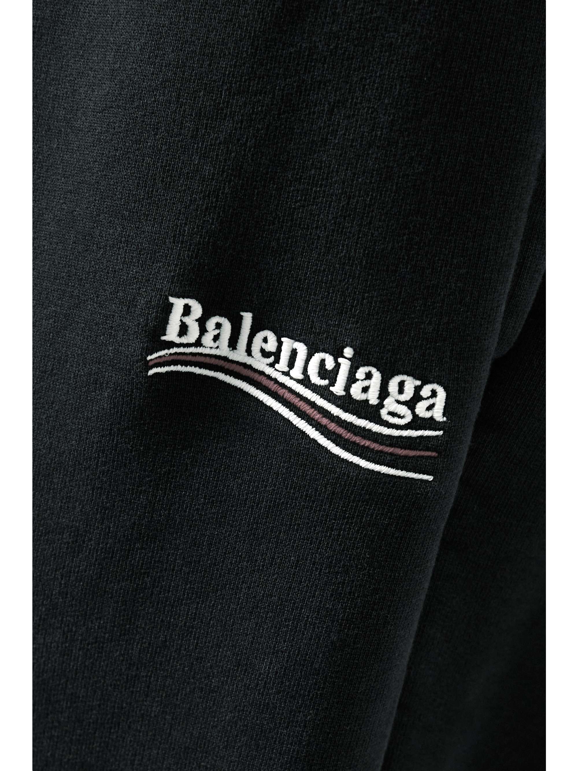 BALENCIAGA بنطال رياضي من قطن الجيرسي مطرّز بطابع معتّق