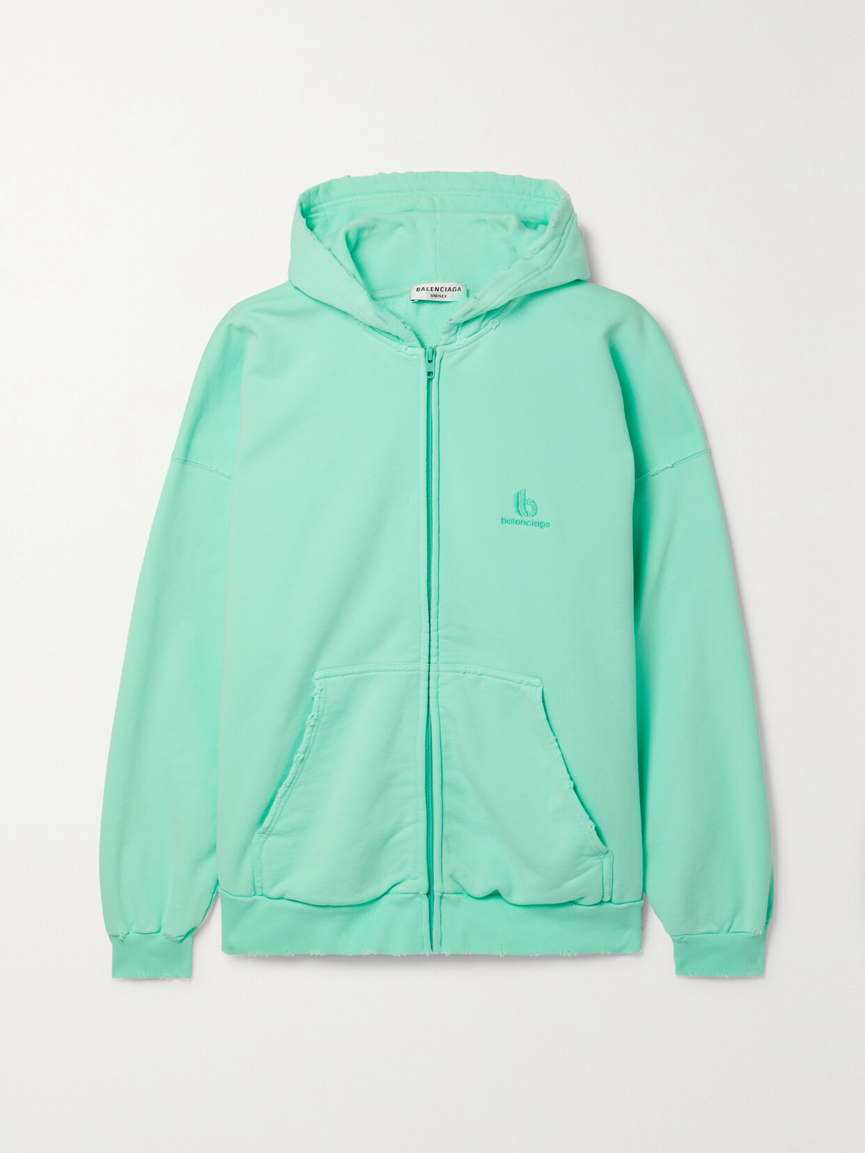 Balenciaga Cotton-jersey Hoodie - Green