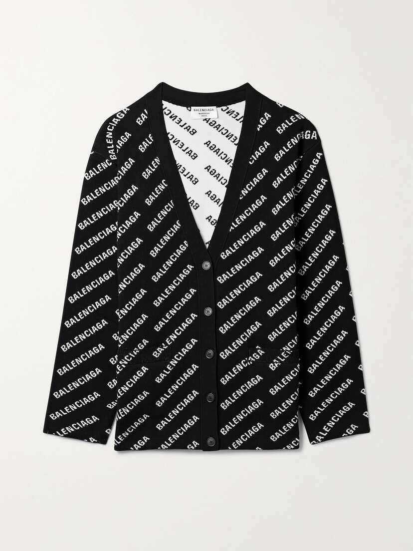 Balenciaga Intarsia-knit Cardigan