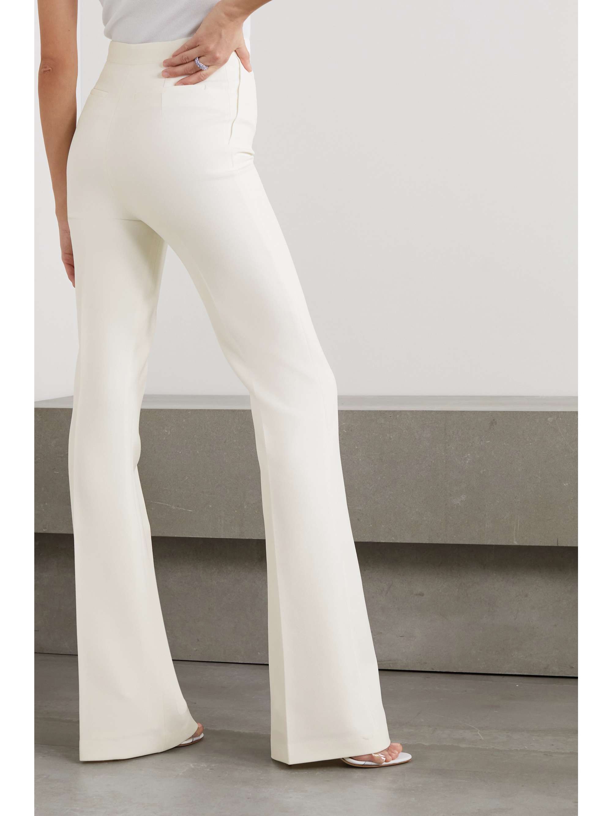 Alexa stretch-crepe flared pants