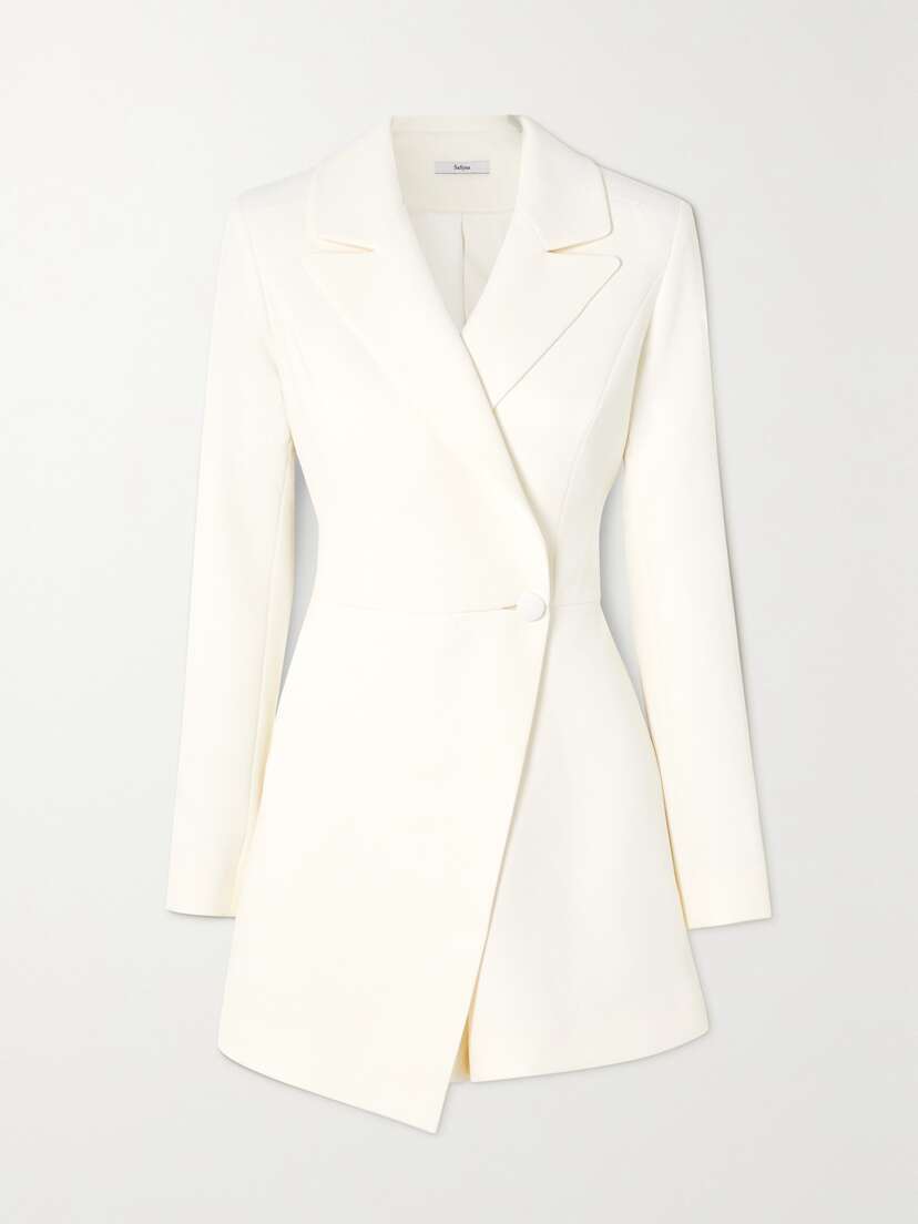 Safiyaa Trinidad Asymmetric Crepe Playsuit