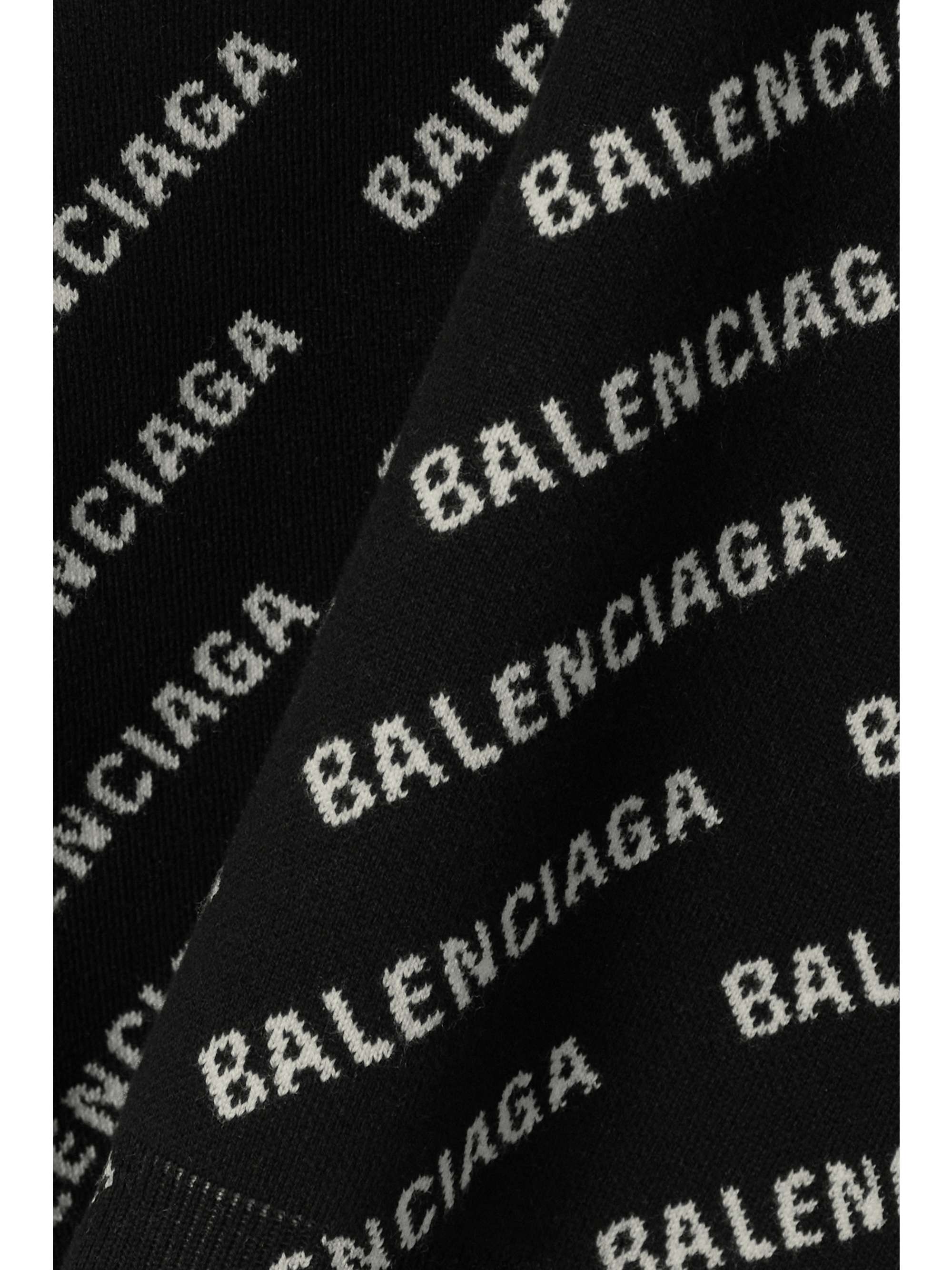 BALENCIAGA Cropped intarsia-knit sweater