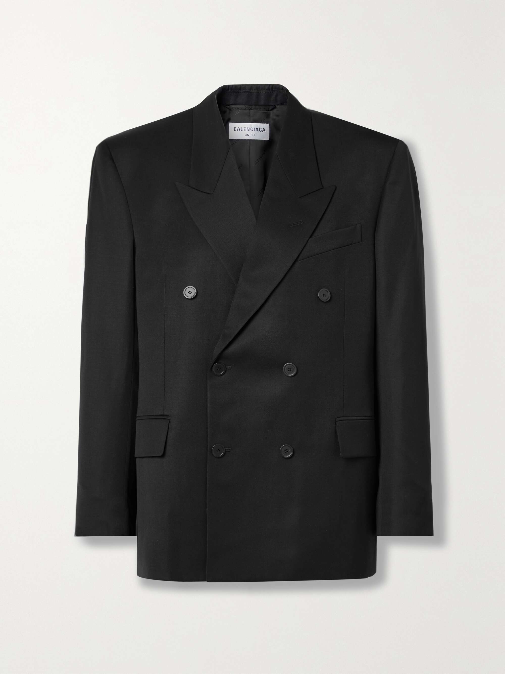 BALENCIAGA Double-breasted wool-twill blazer | NET-A-PORTER