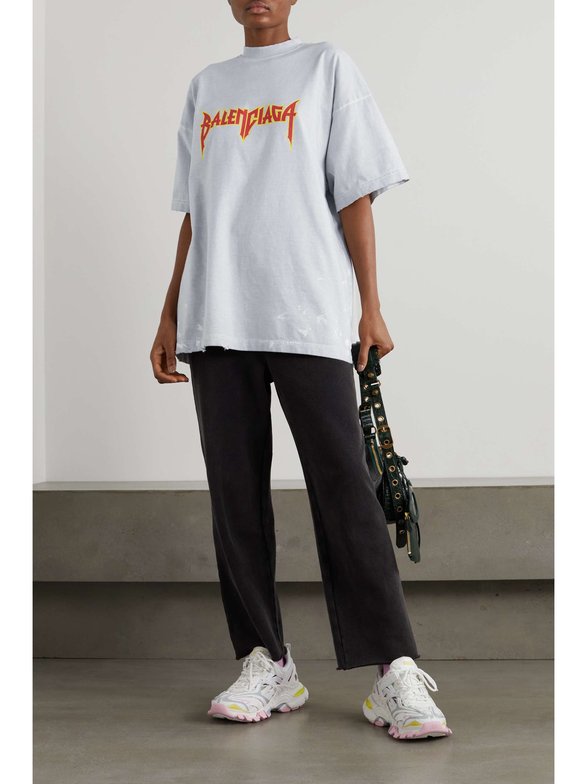 Balenciaga Oversized Printed Cotton-jersey T-Shirt