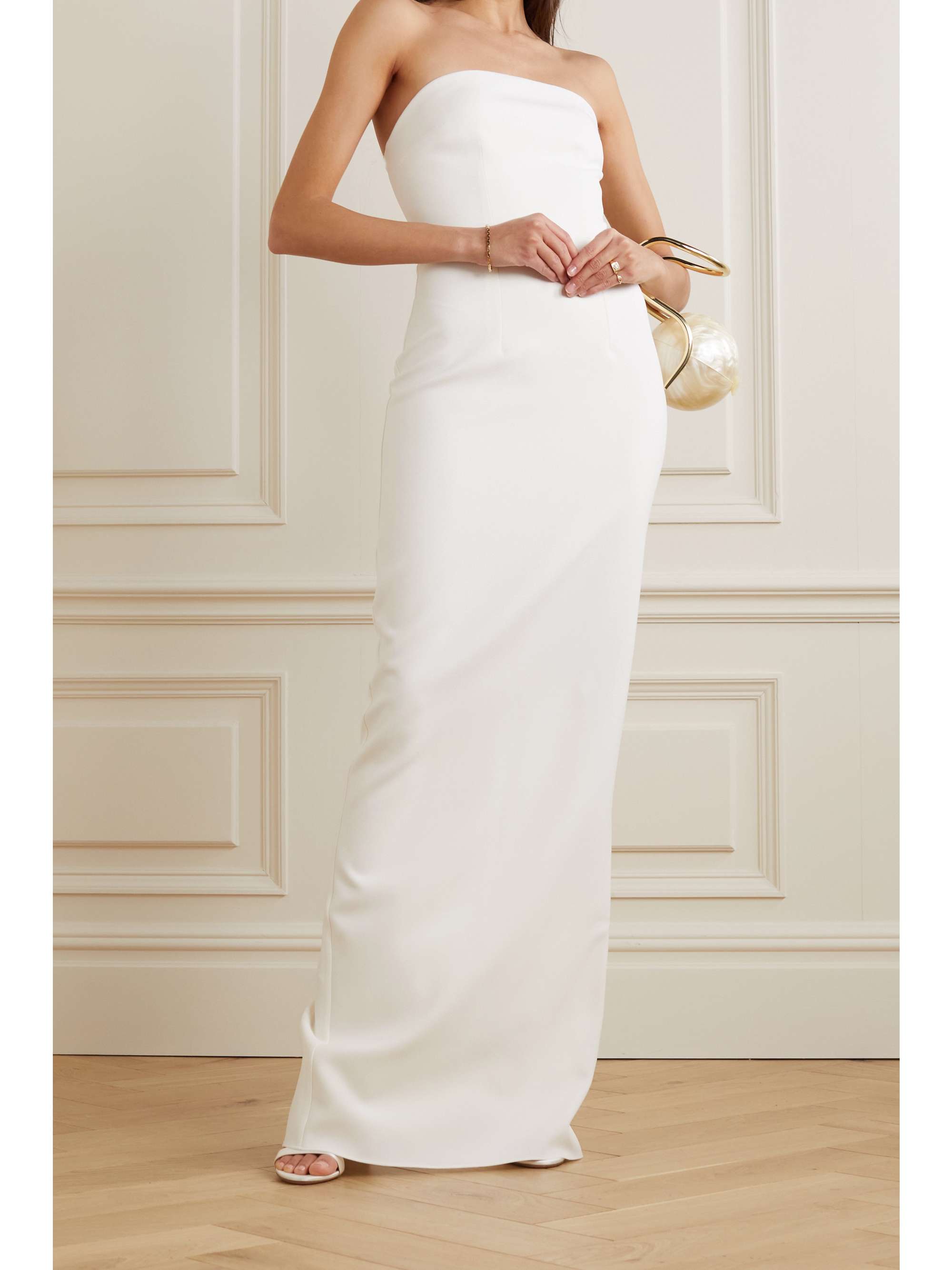 SAFIYAA Azrael strapless stretch-crepe gown