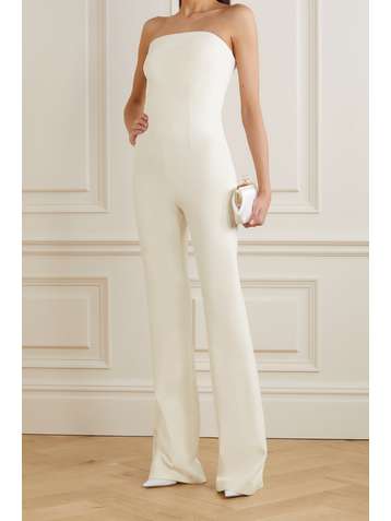 Modern Bridal Jumpsuit Minimalist off White Wedding Pantsuit Cape Bridal  Trousers Jumpsuit Ivory Crepe Bridal Jumpsuit Prom Jumpsuit SIENNA 