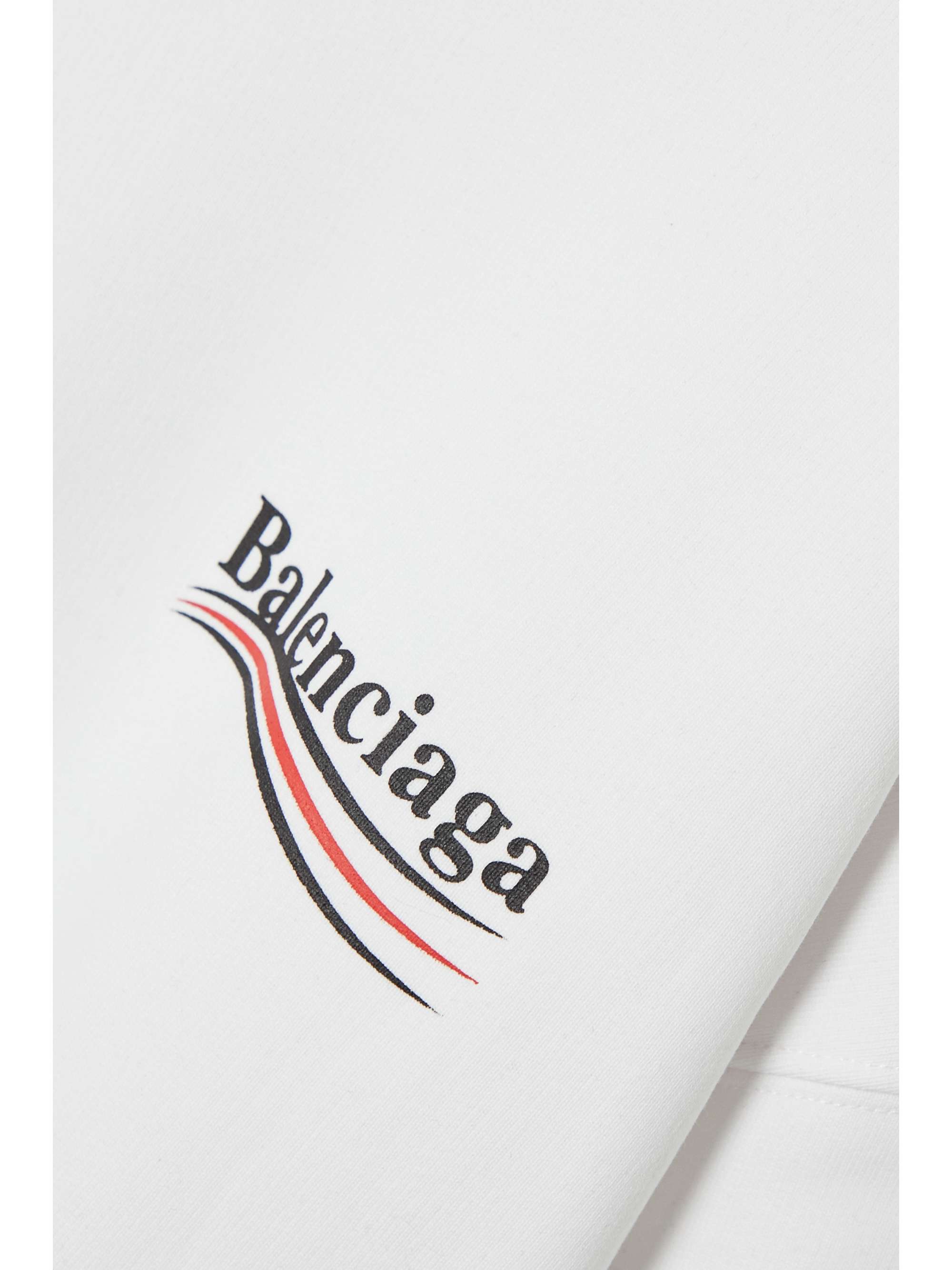 BALENCIAGA Printed cotton-jersey hoodie