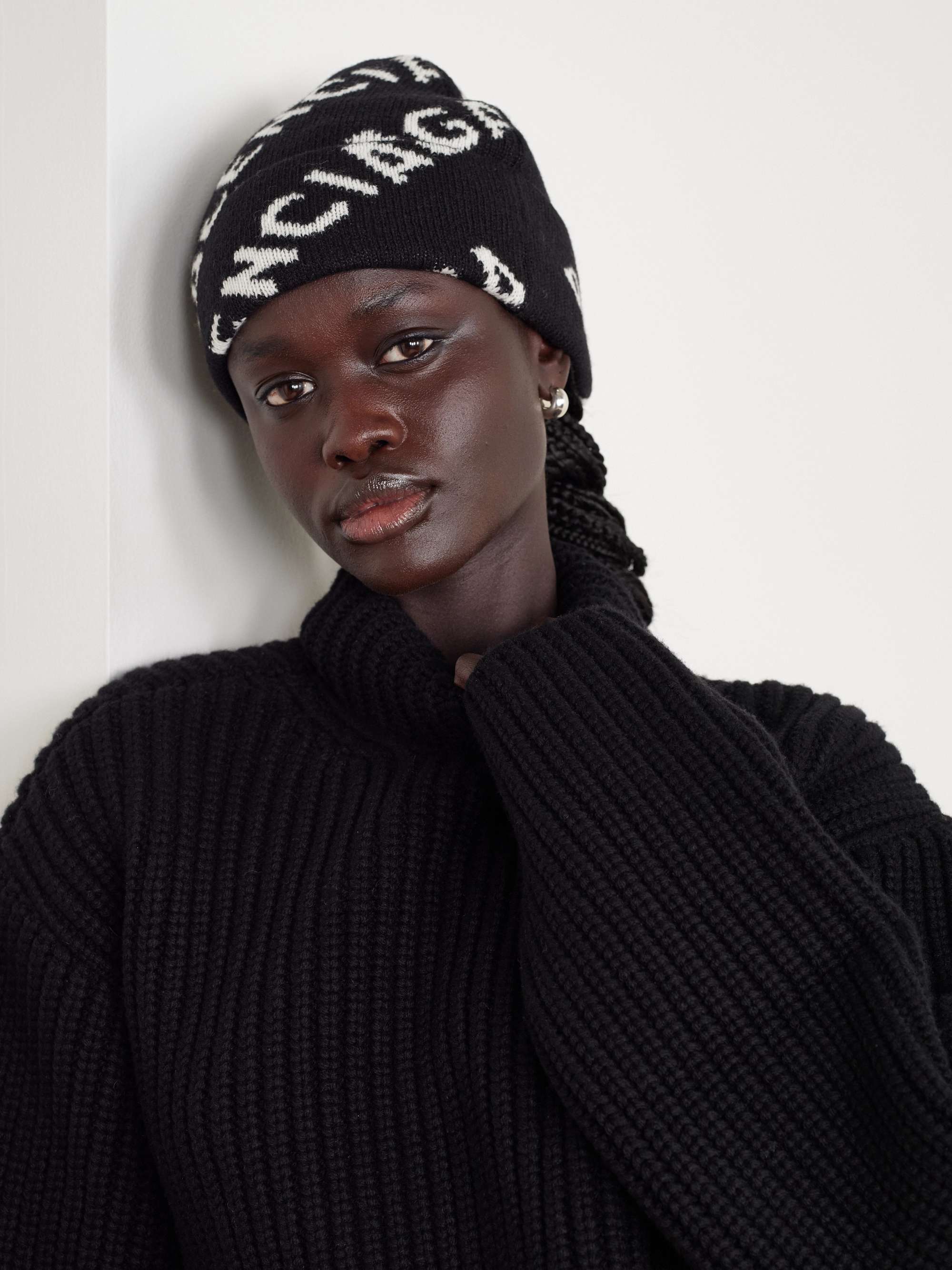 BALENCIAGA Wool-blend jacquard beanie | NET-A-PORTER