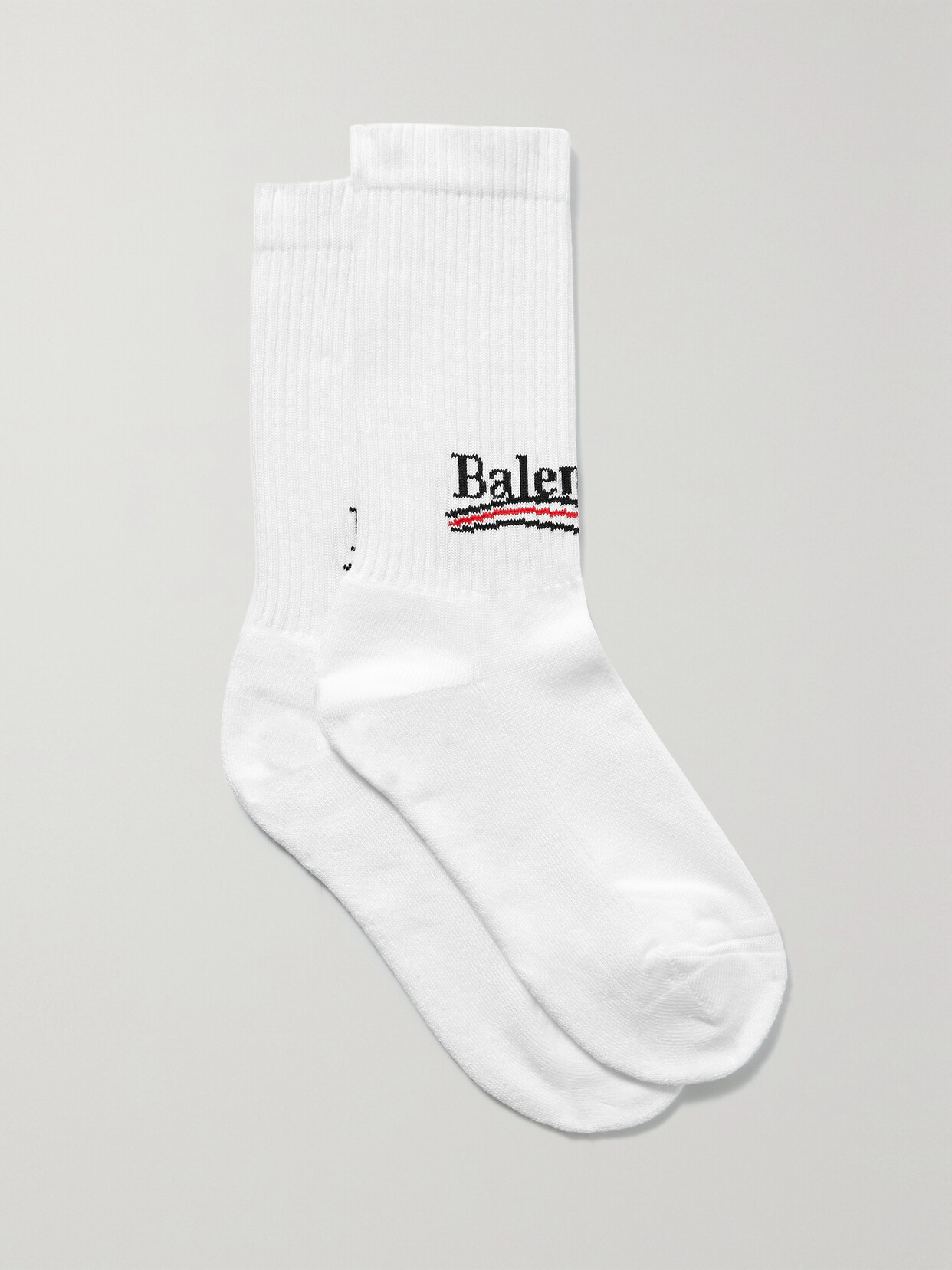 Balenciaga - Cotton-blend Jacquard Socks - White