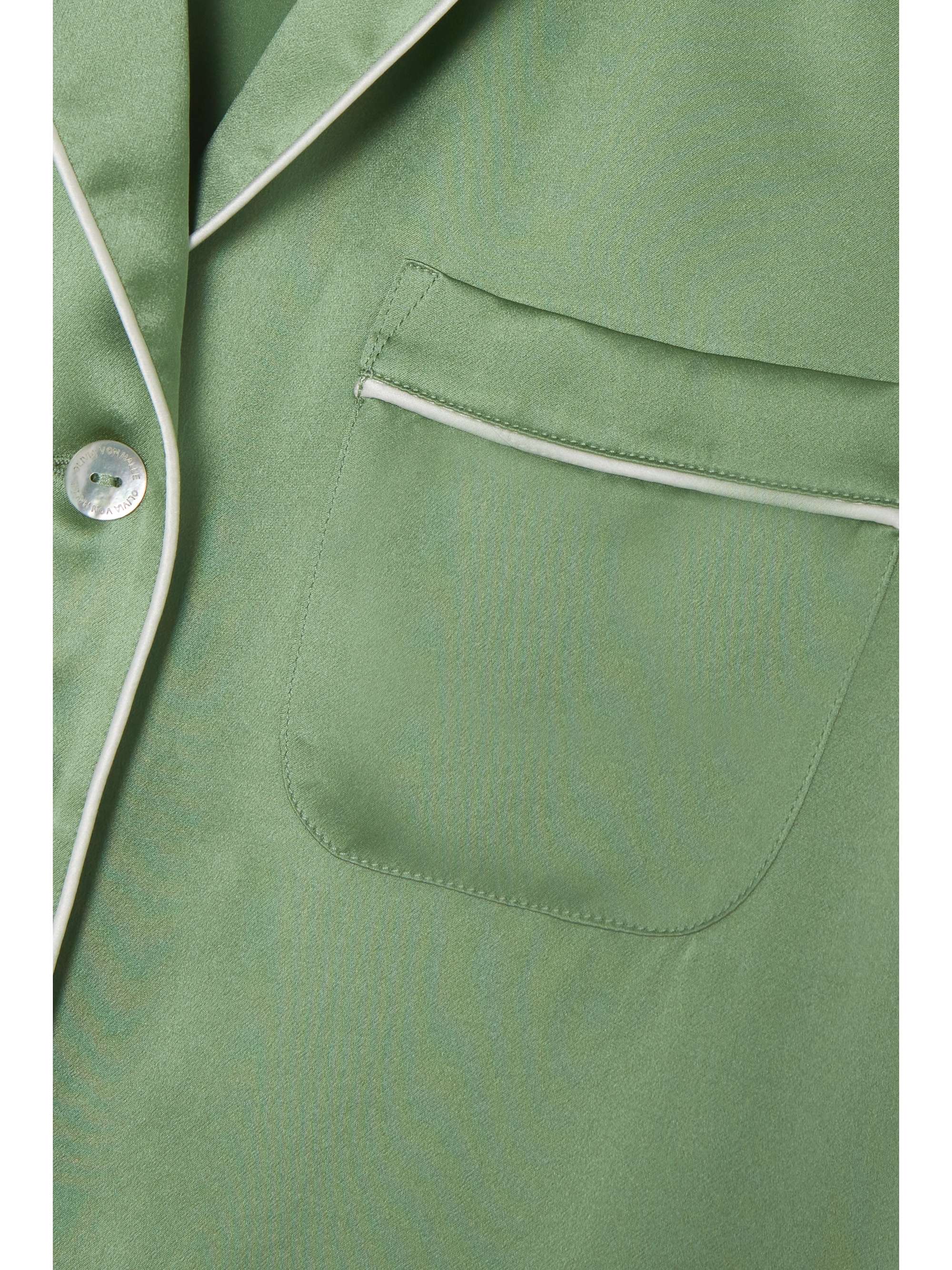 OLIVIA VON HALLE Coco Fig silk-satin pajama set