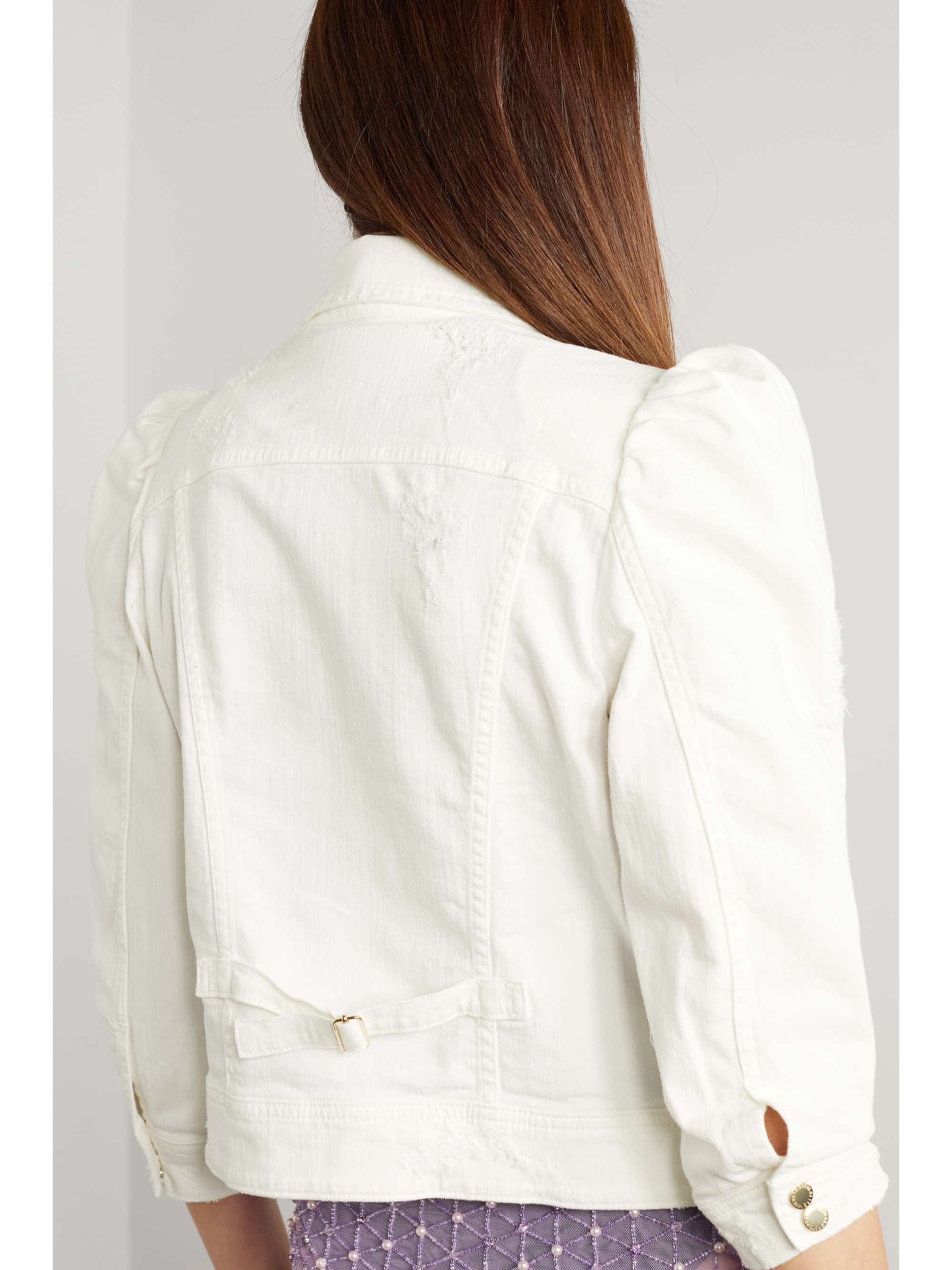 RETROFÊTE Ada distressed denim jacket