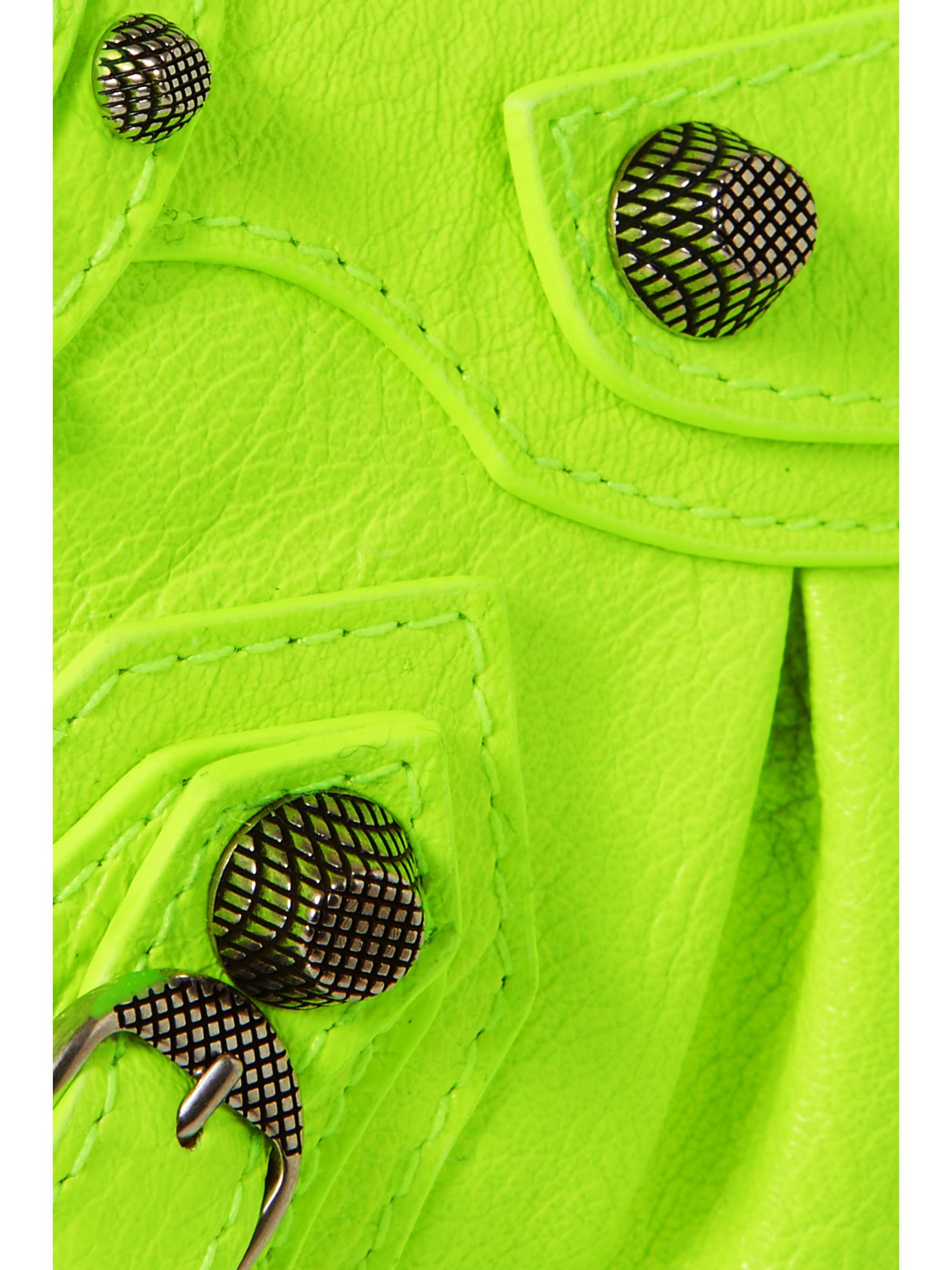 BALENCIAGA Le Cagole mini studded crinkled-leather shoulder bag