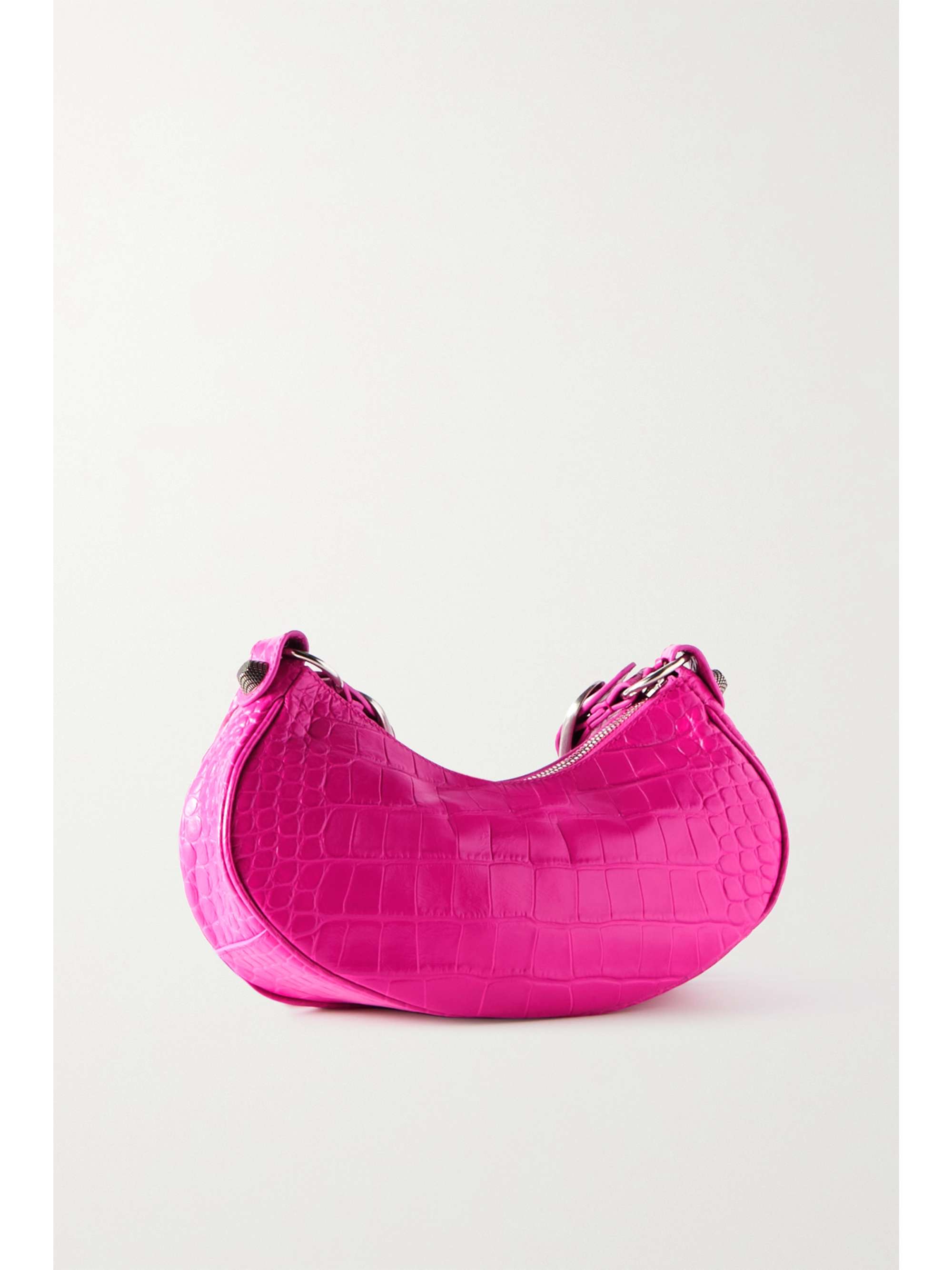 Balenciaga Pink Croc XS 'Le Cagole' Shoulder Bag for Women