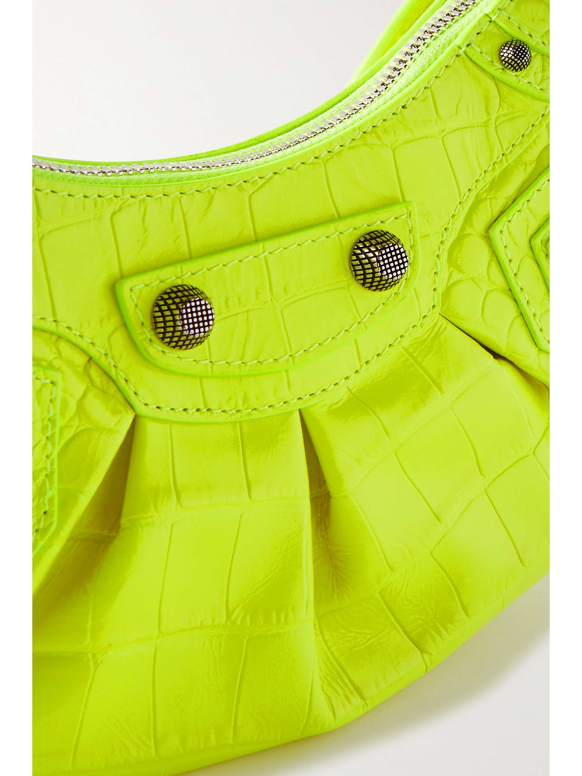 BALENCIAGA Le Cagole XS studded printed leather shoulder bag