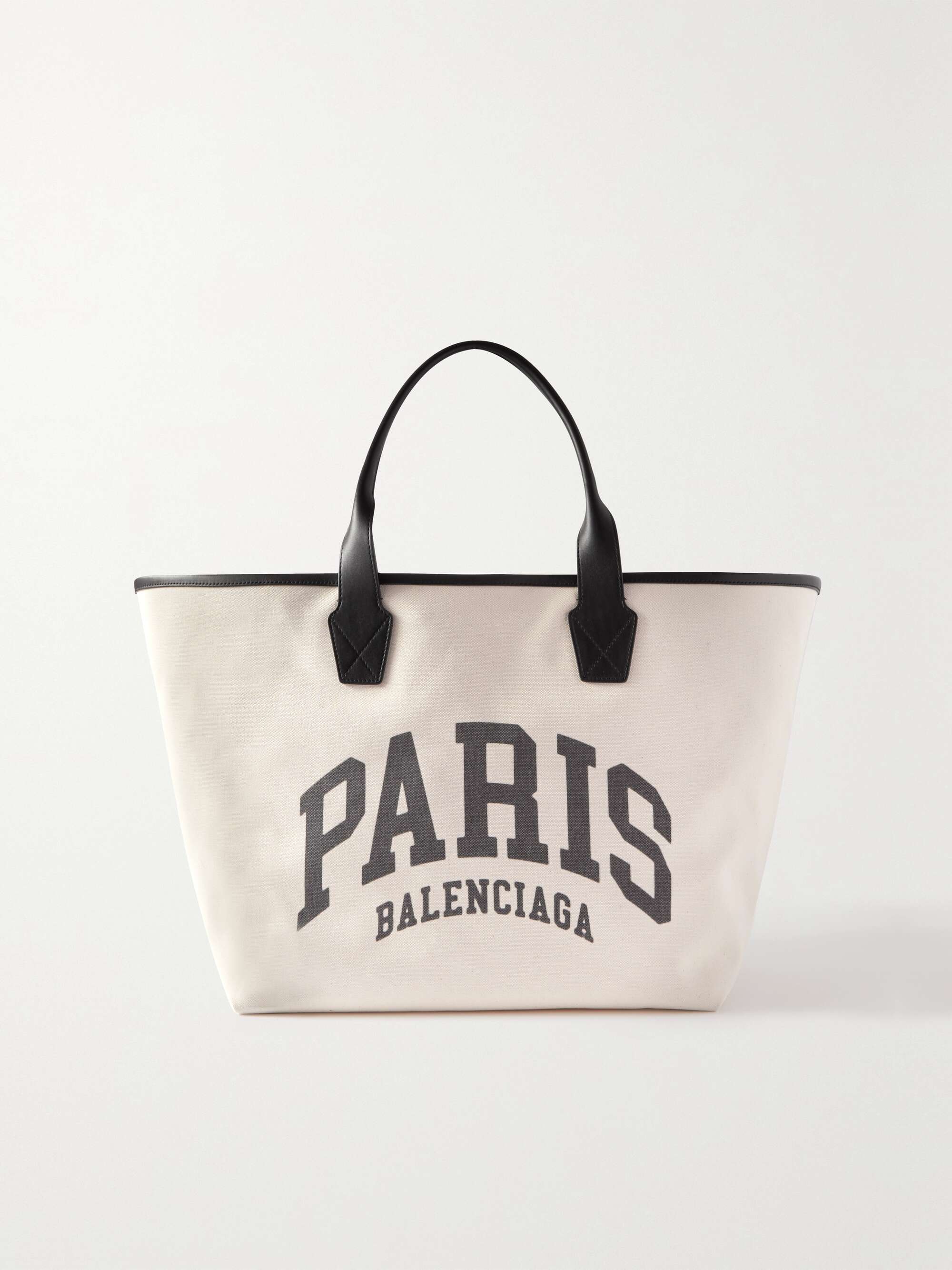 Regan Katedral I mængde BALENCIAGA Jumbo large leather trimmed printed cotton-canvas tote |  NET-A-PORTER