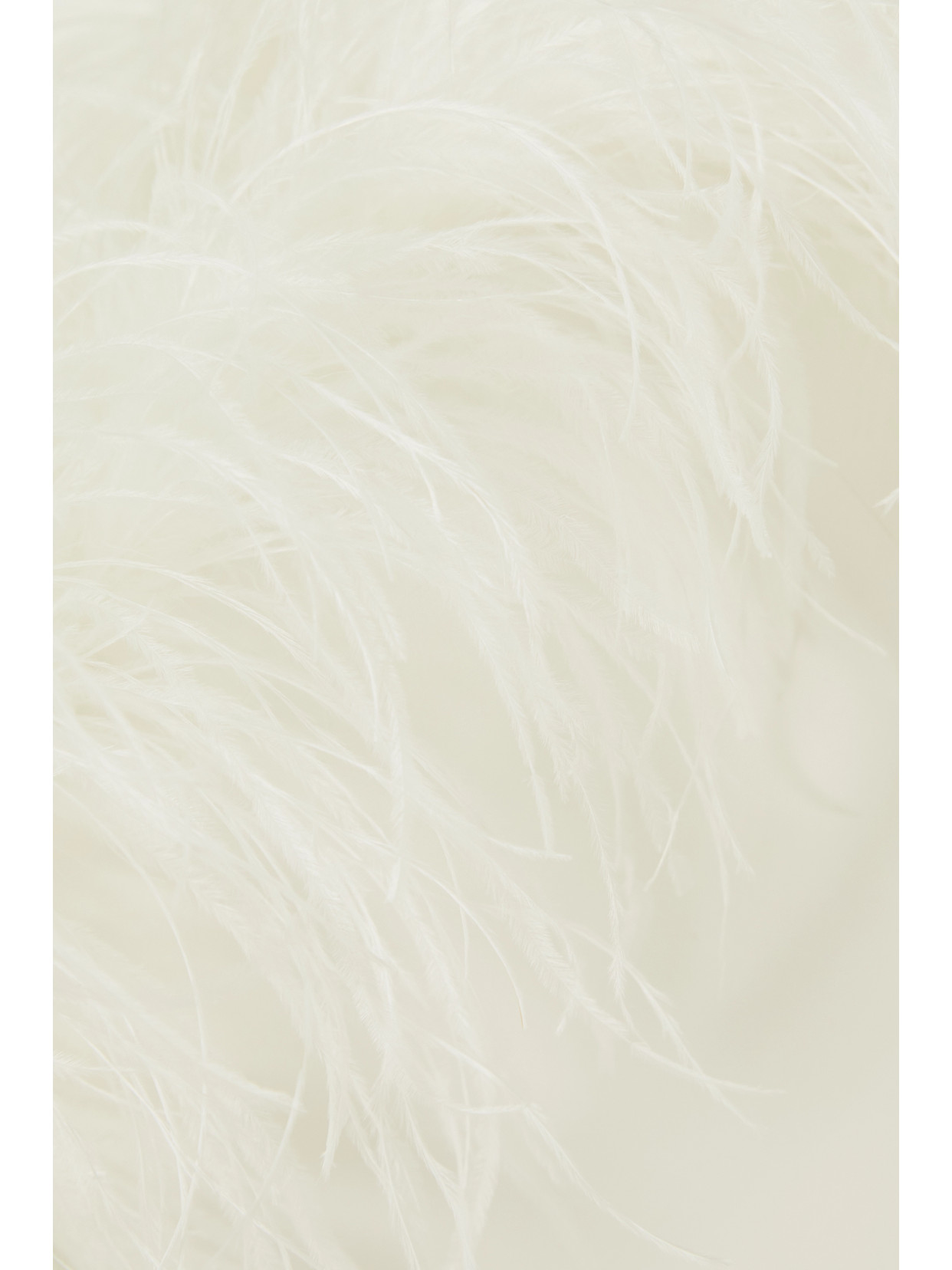 Shop 16arlington Ava Off-the-shoulder Feather-trimmed Crepe Mini Dress In Ivory