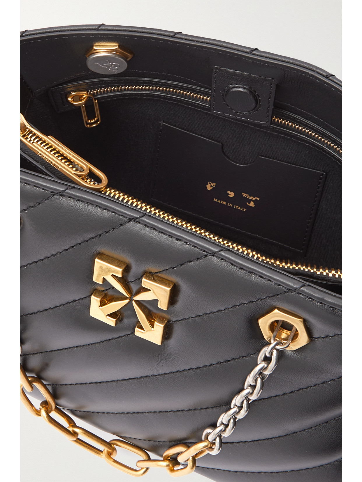 Jackhammer 25 Quilted Leather Shoulder Bag In Black
