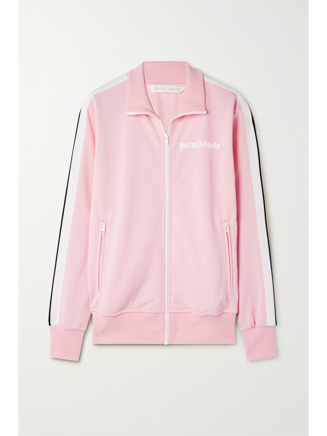 Striped Printed Jersey Track Jacket In Pink & Purple