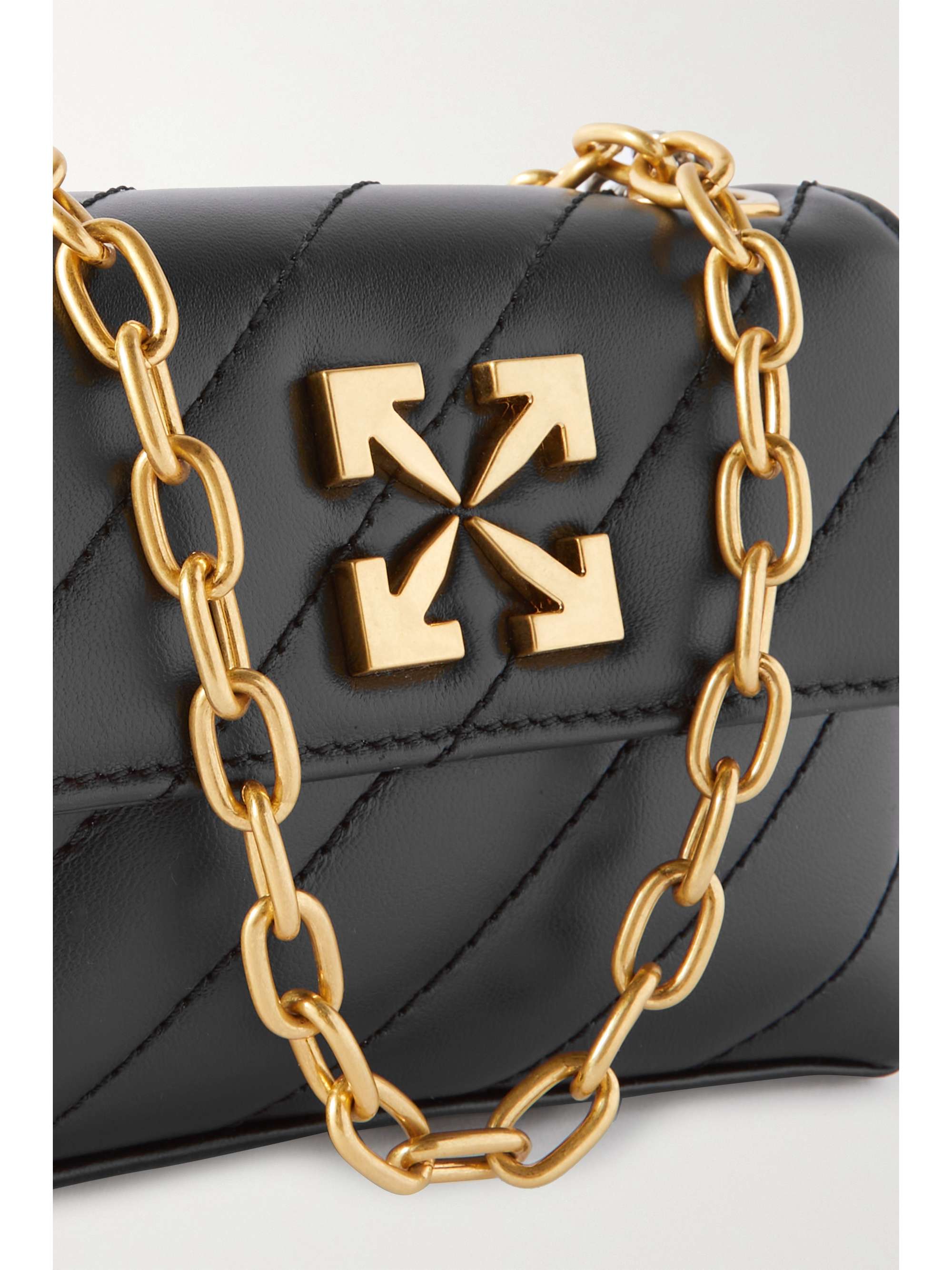 OFF-WHITE Jackhammer 17 quilted leather shoulder bag