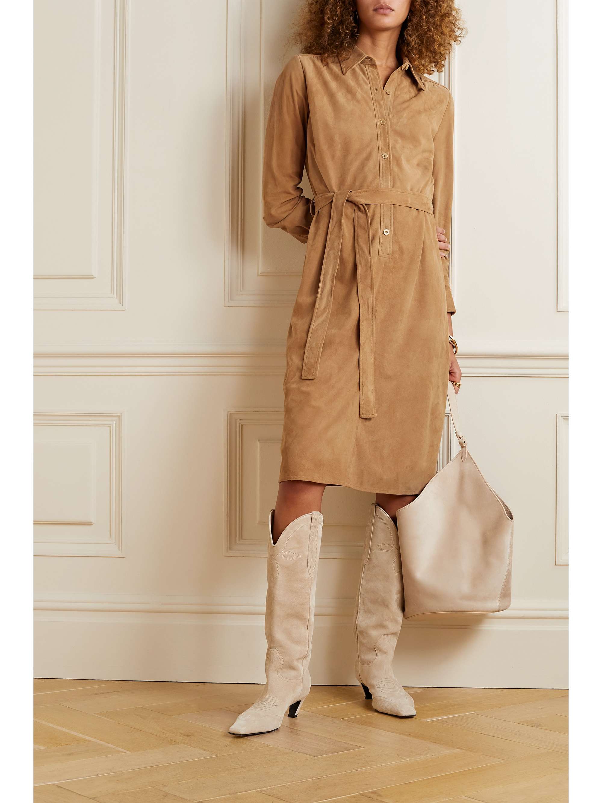 suede shirt dress